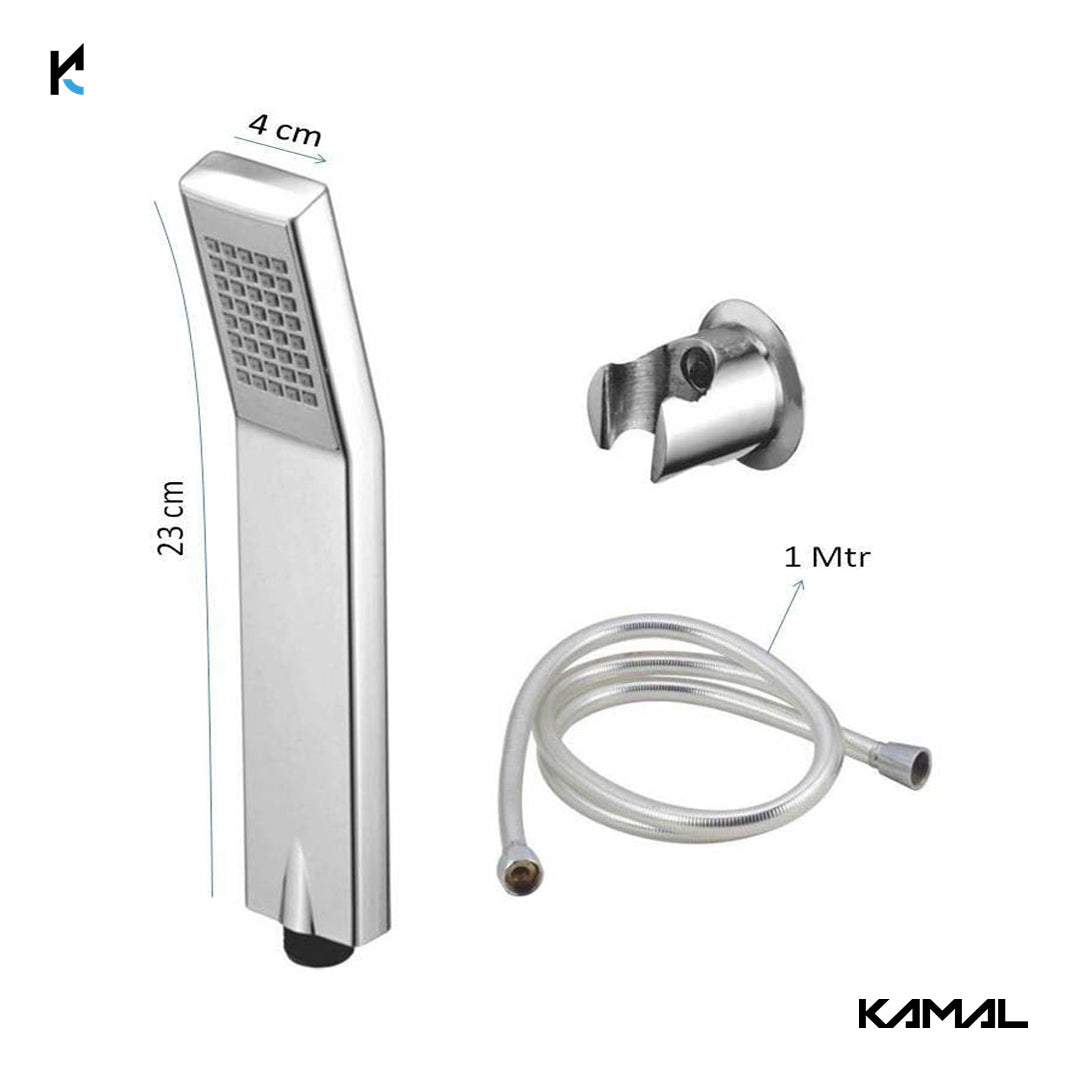 Kubix ABS Hand Shower With ABS Shower Tube And Wall Hook - by Kamal