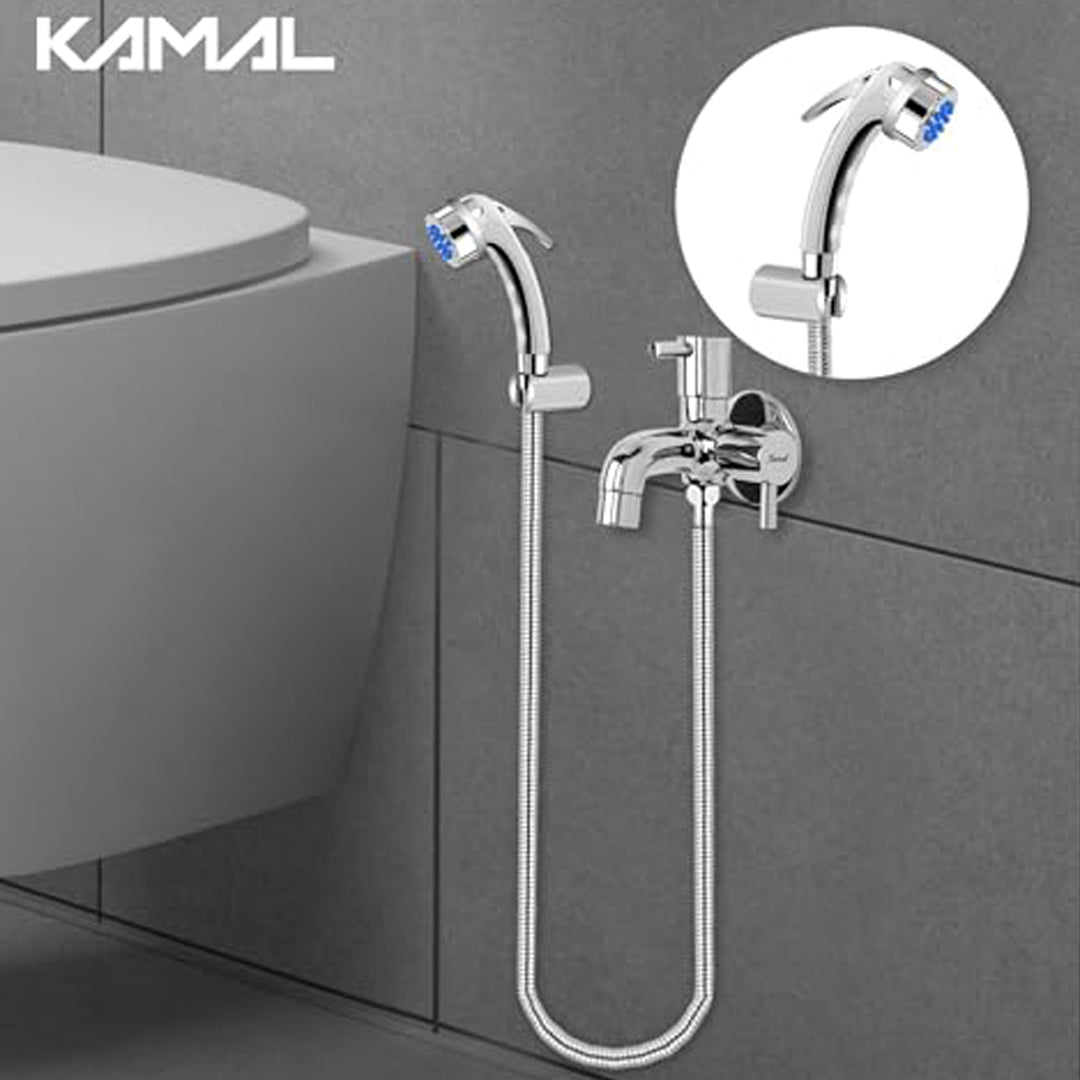 Enigma Health Faucet (ABS Gun) with SS Shower Hose & Wall Hook - by Kamal
