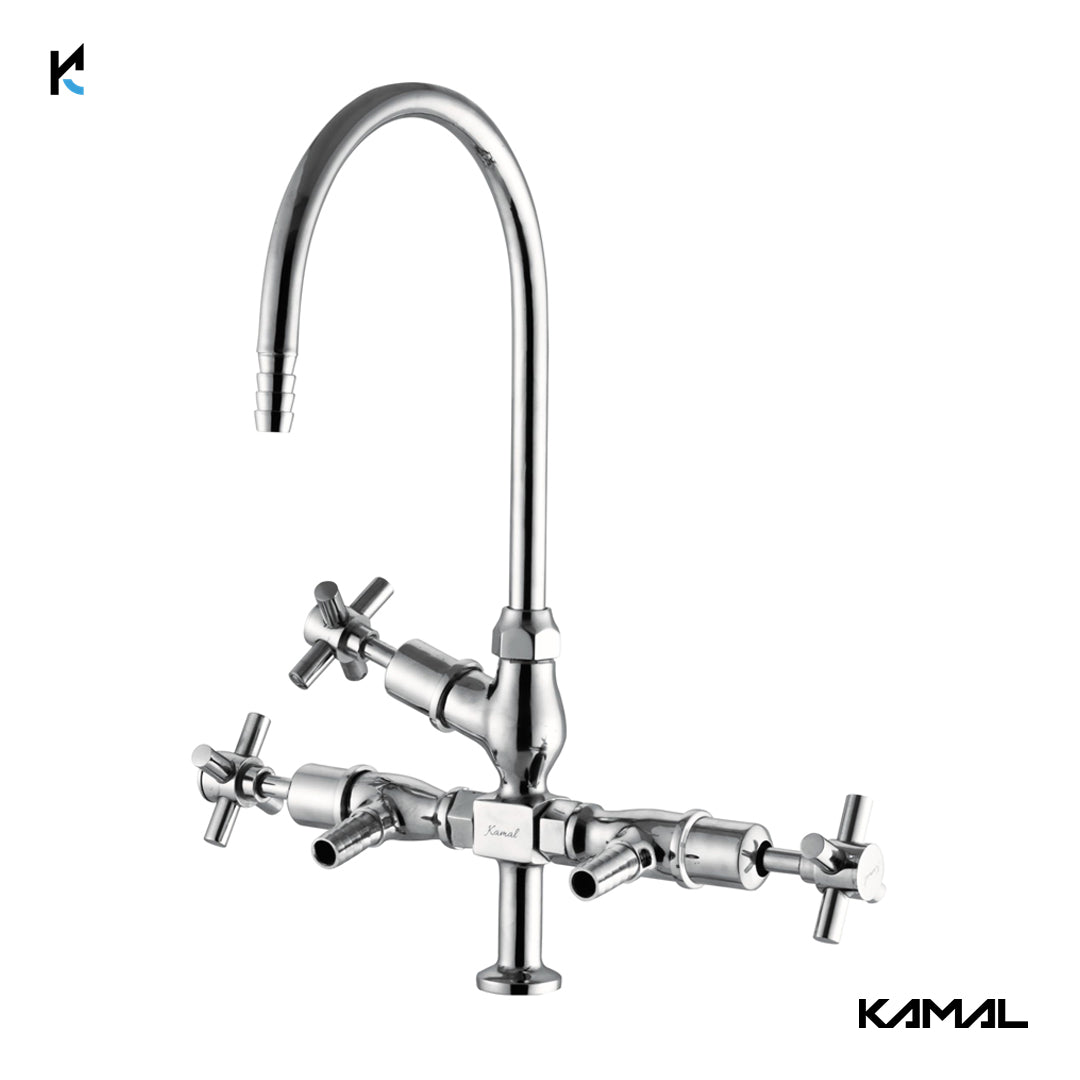 Three Way Laboratory Tap (Full Brass) - by Kamal