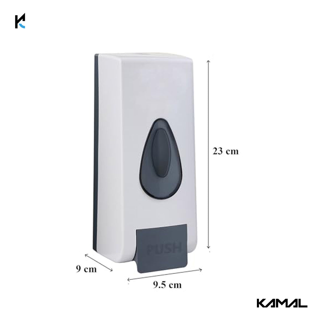 DuraFit Big ABS 600 ml Soap, Shampoo Dispenser (White) - by Kamal