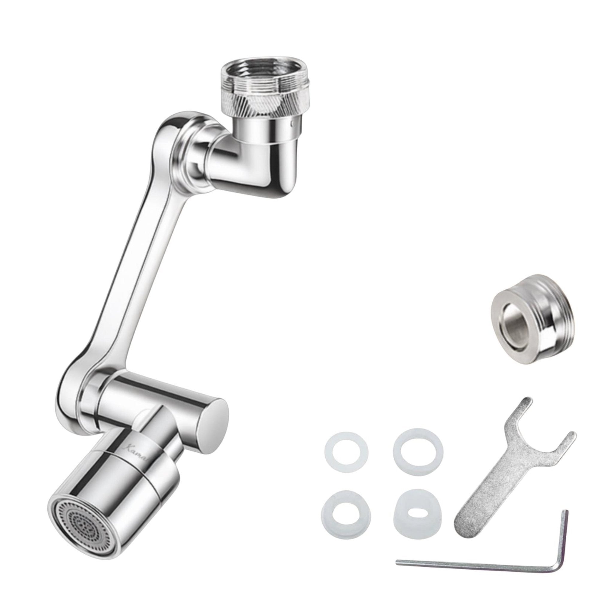 1080° Swivel Faucet Aerator Rotatable Multi-Functional with 2 Modes (Full Brass) - by Kamal - Kamal Bathware