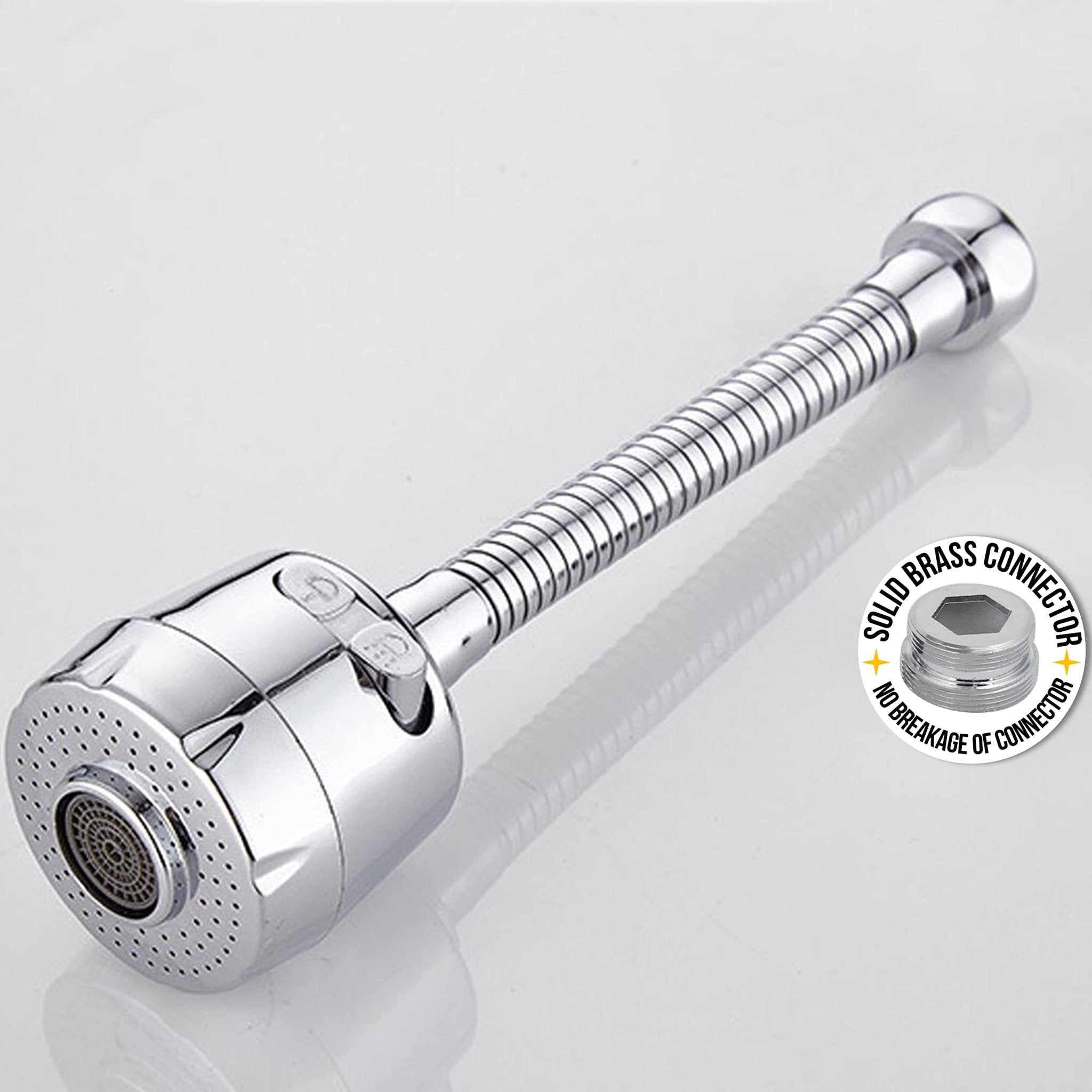 360Β° Flexible Faucet Extension SS 304 Dual Flow Shower & Aerator Mode (ABS & SS Steel) - by Kamal - Faucet Extension - Kamal Bathware