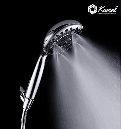 Romano Premium ABS hand Shower with ABS Tube and Wall Hook Six Different flows Shower Head - by Kamal