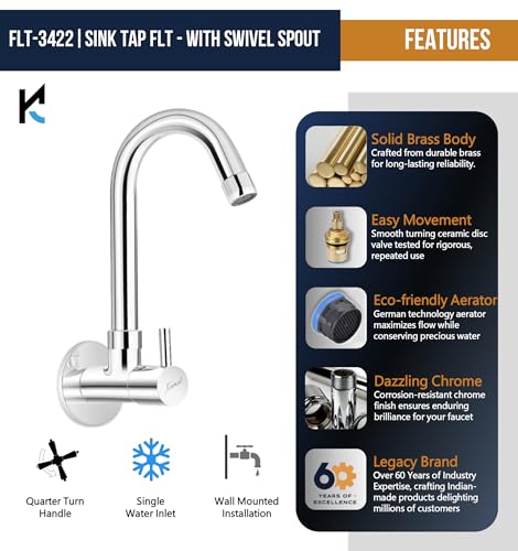 FLT Sink Tap (Full Brass) - by Kamal