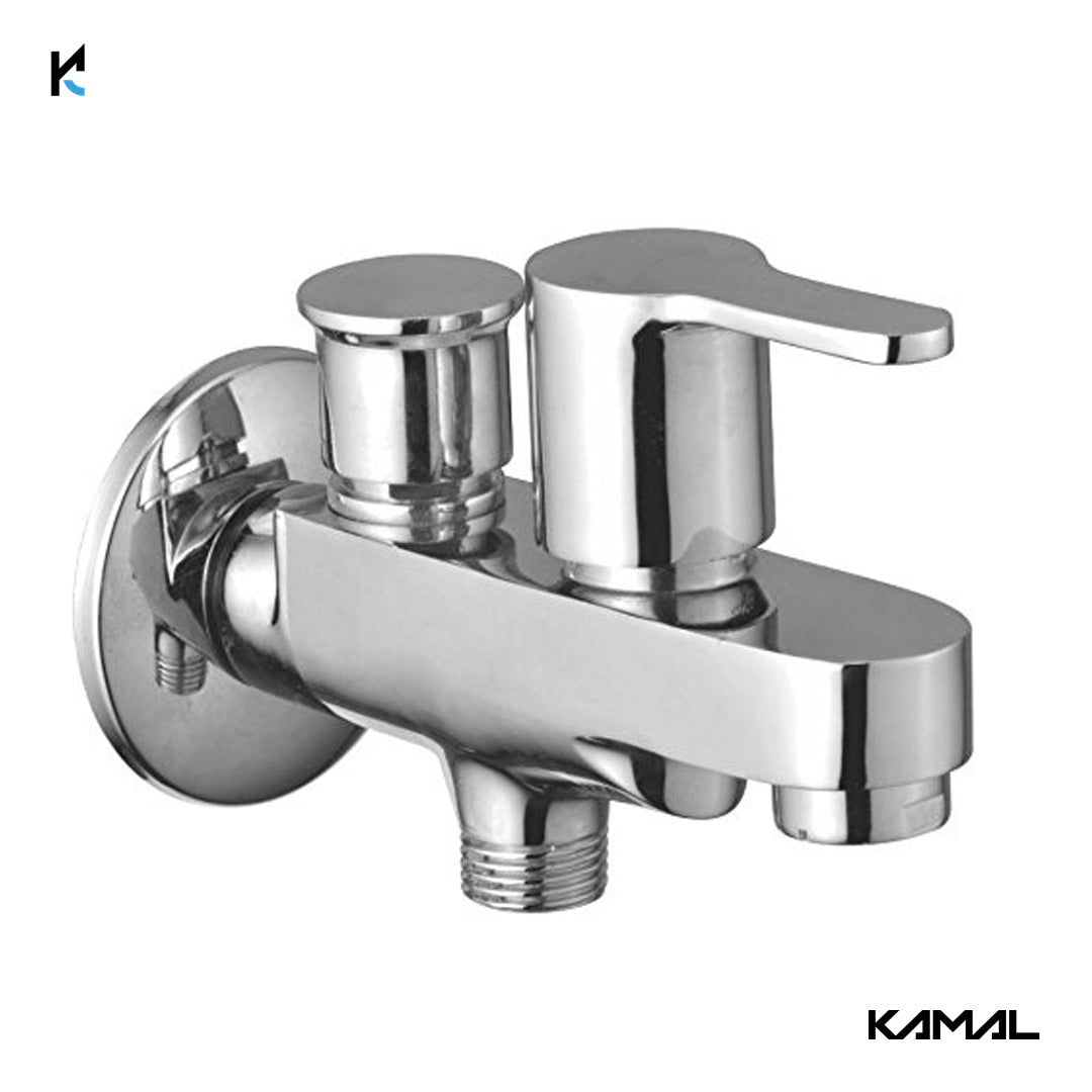 Admire Two in One Bib Tap (Full Brass) - by Kamal