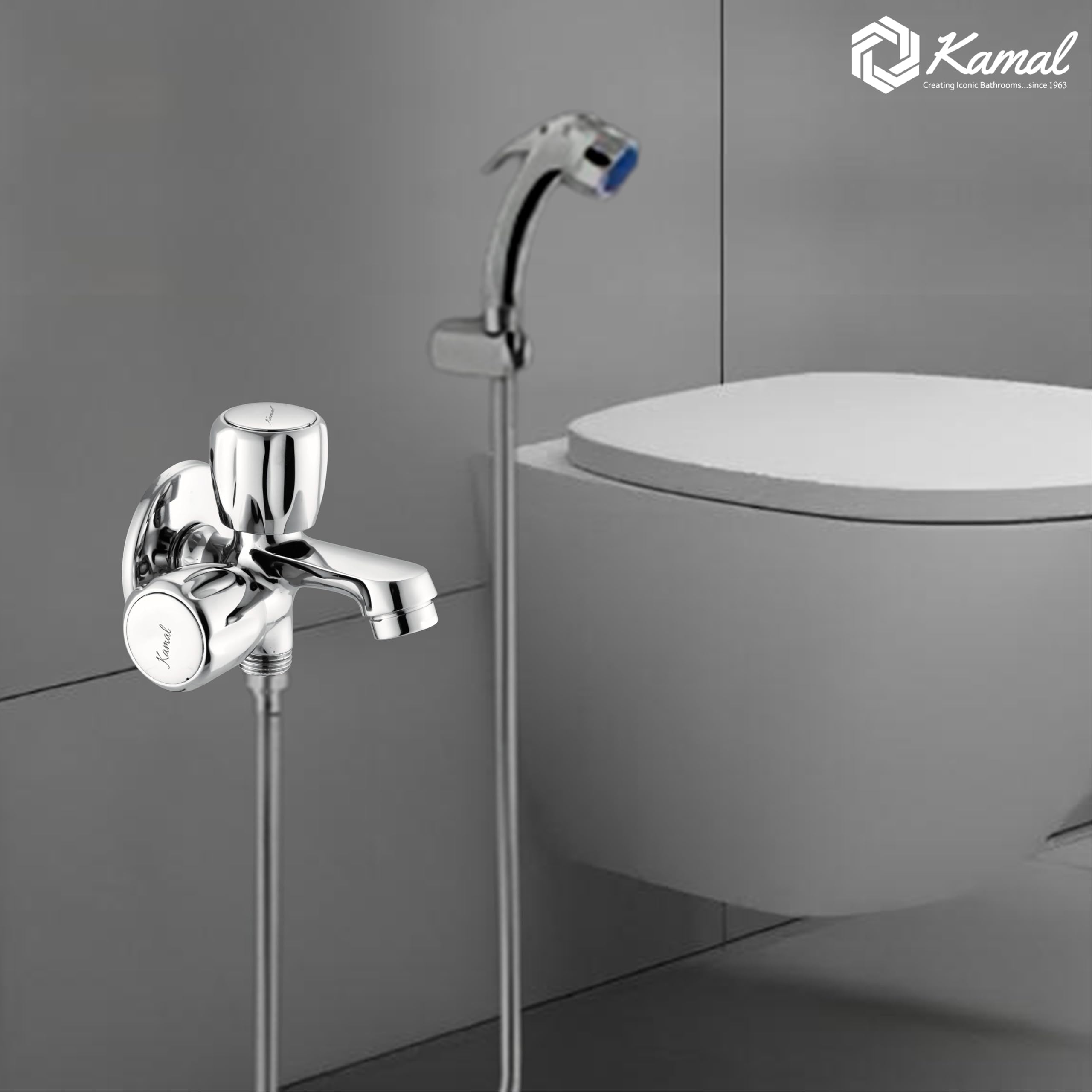 Crystal Elite Two Way Bib Tap (Full Brass) - by Kamal