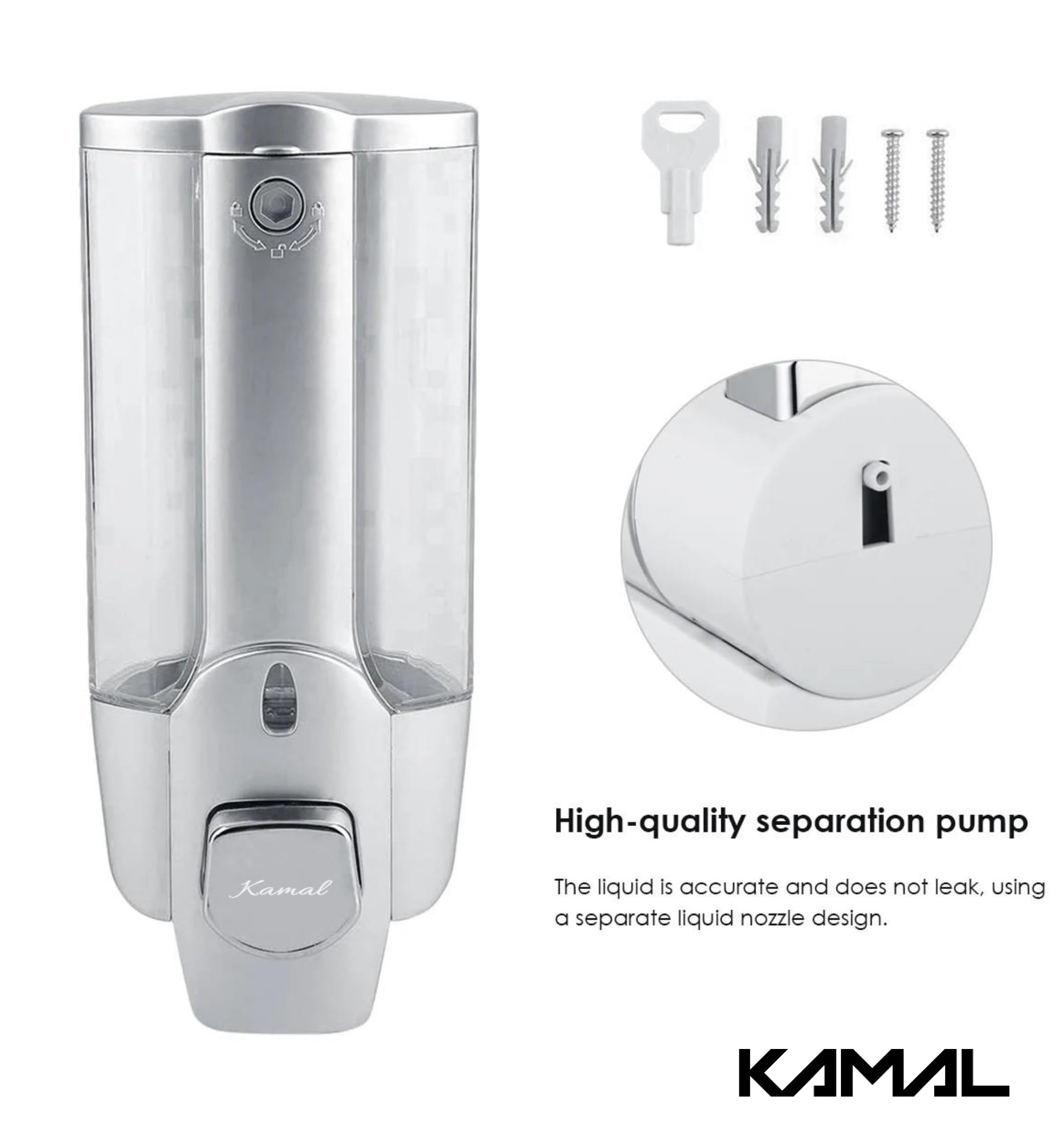 ABS Liquid Soap Dispenser Push Type - by Kamal