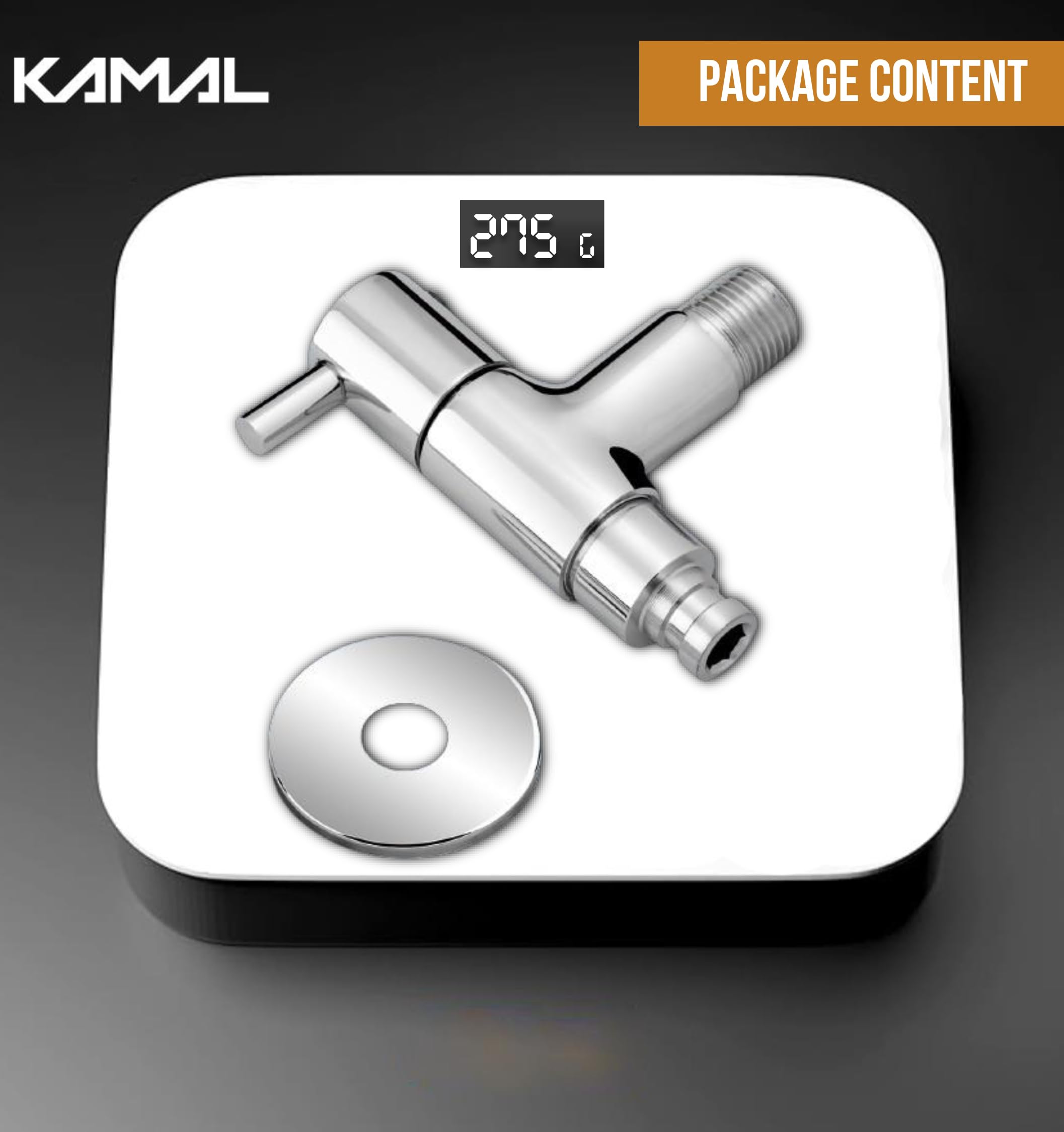 Washing Machine Bib Tap Sleek (Full Brass) - by Kamal