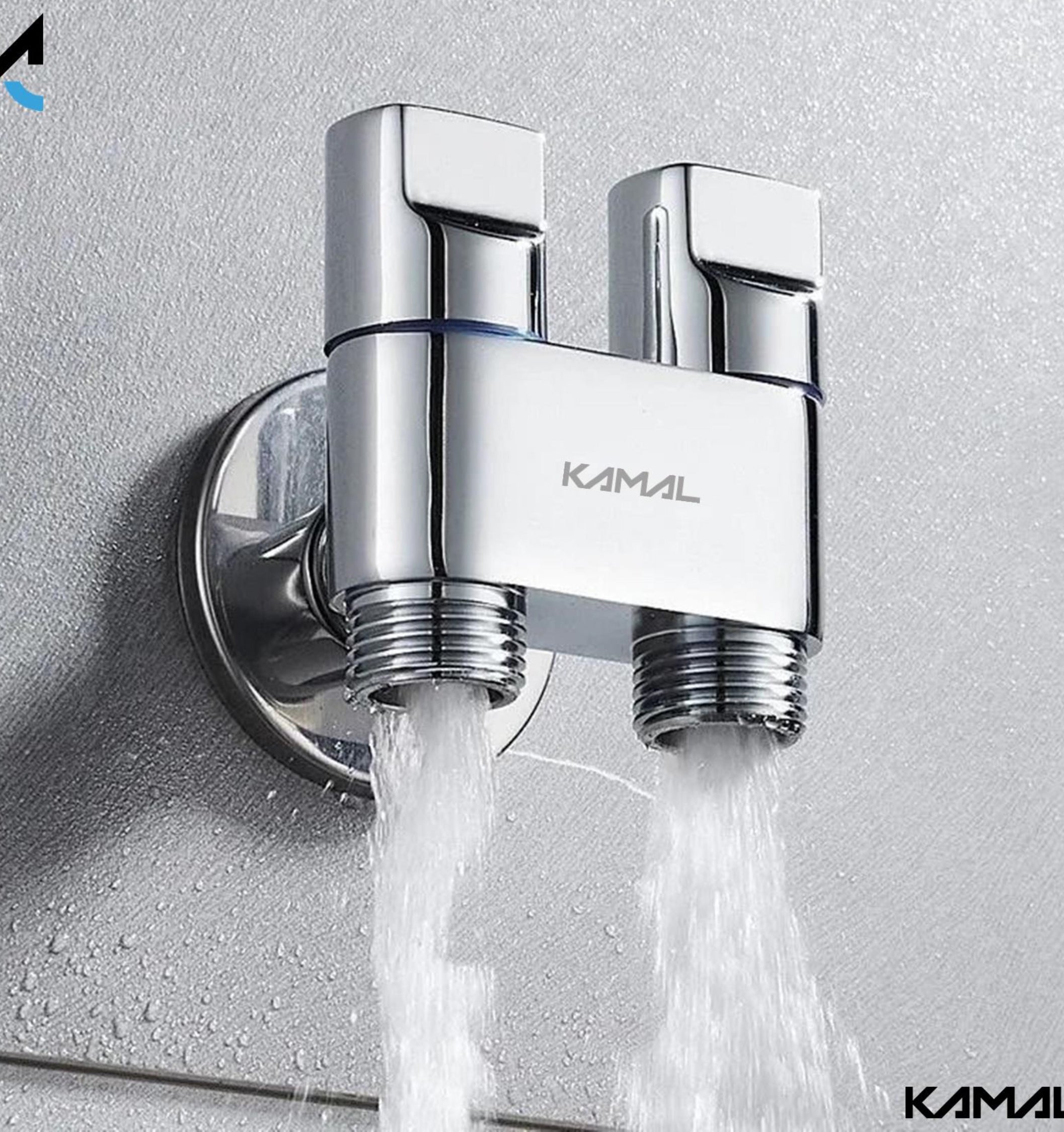 Nero Two Way Angle Valve (Full Brass) - by Kamal