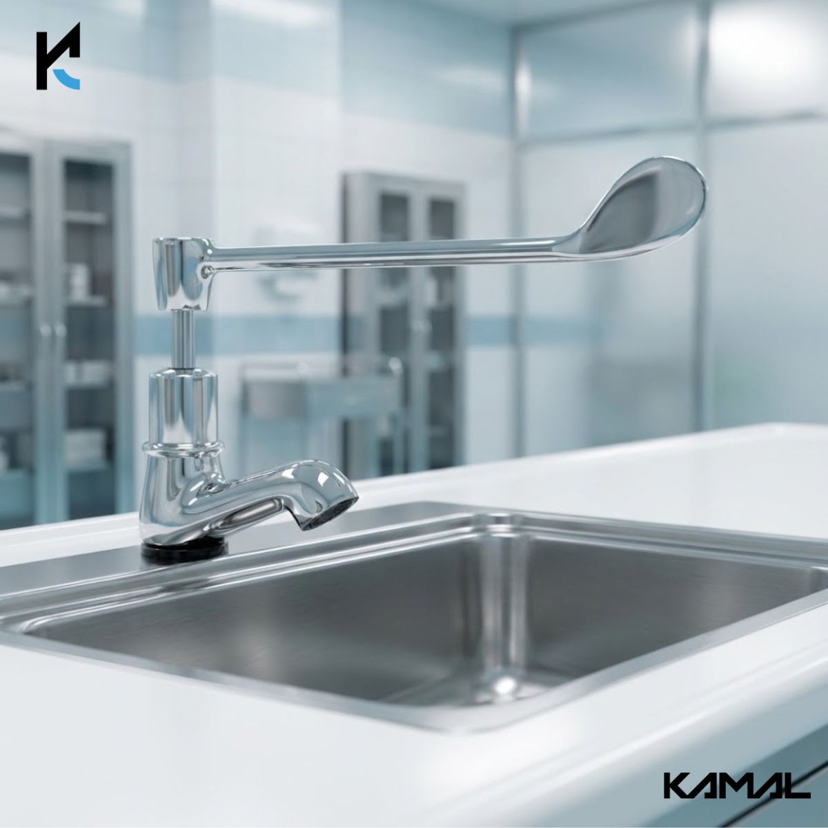 Elbow Action Pillar Tap Faucet (Full Brass) - by Kamal - Kamal Bathware