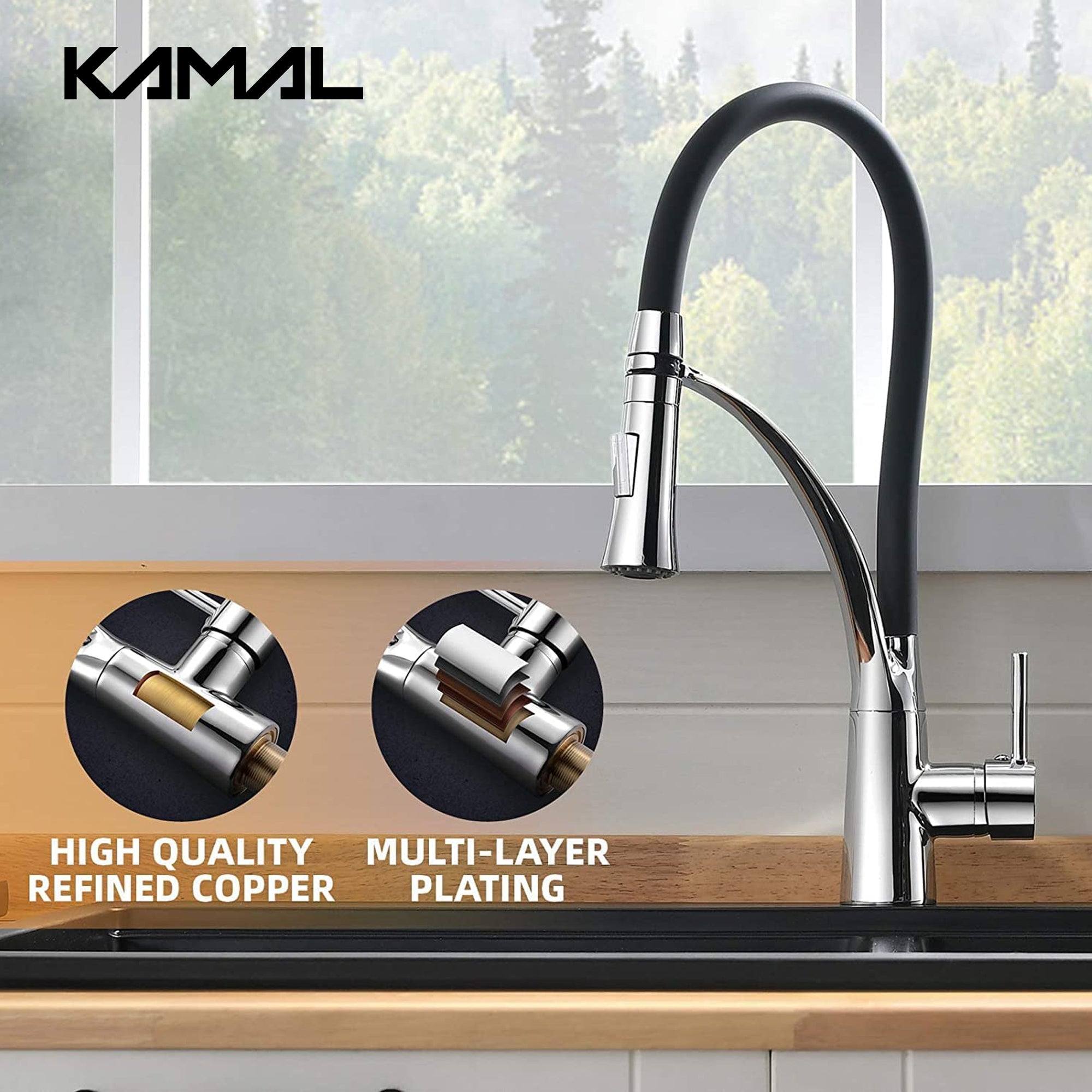 FLT Single Lever Sink Mixer (Brass & Silicone) - by Kamal