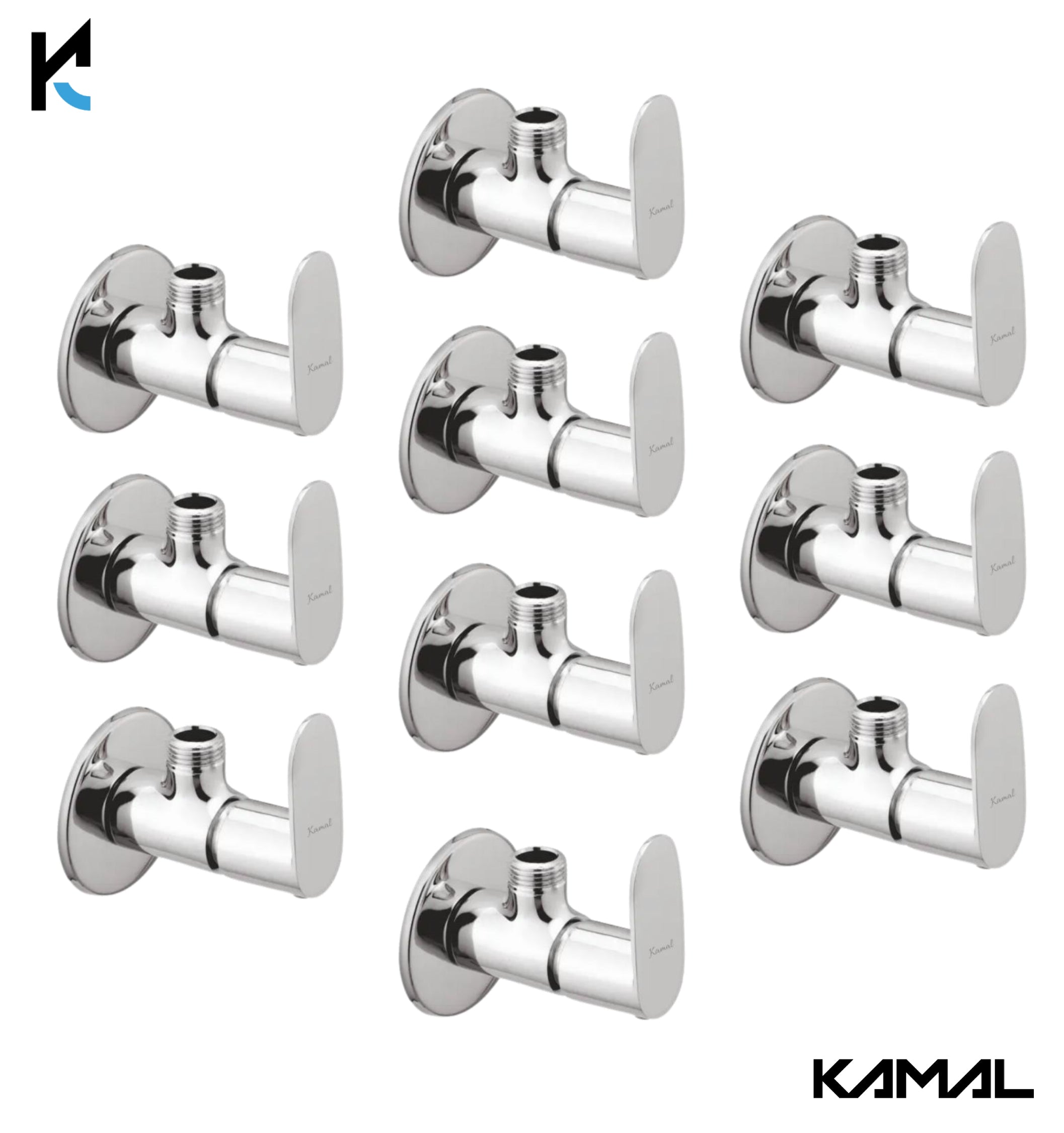 Opal Angle Valve (Full Brass) - by Kamal