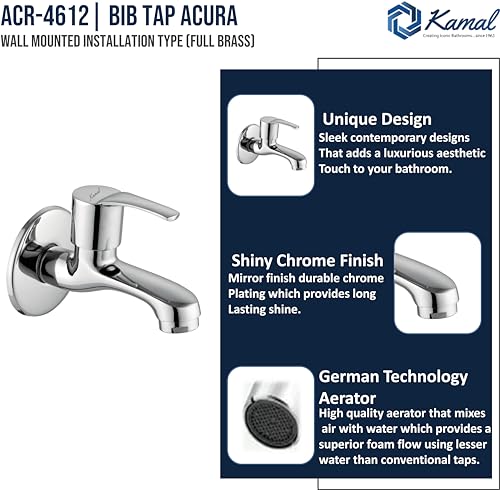 Acura Bib Cock (Full Brass) - by Kamal - Acura - Kamal Bathware