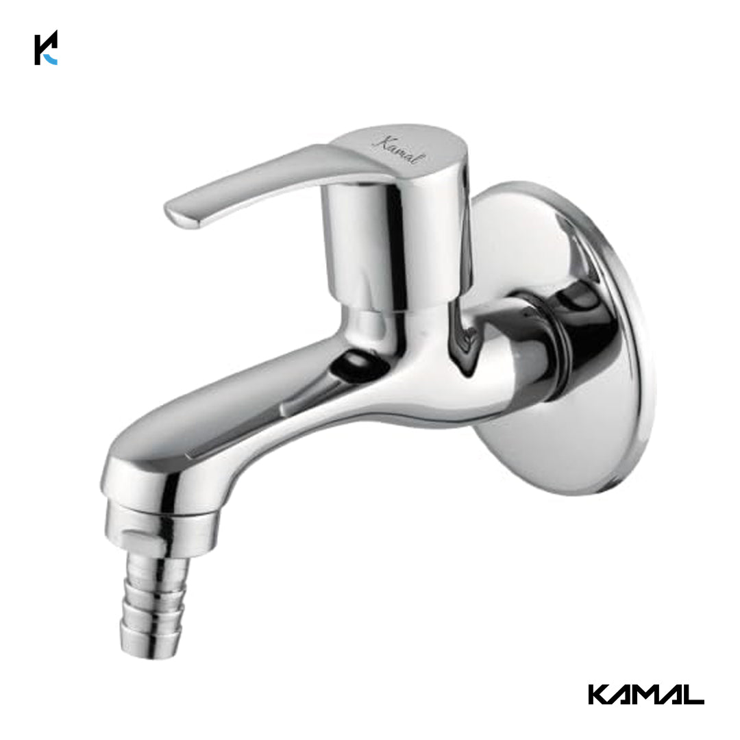 Acura Nozzle Bib Tap with Wall Flange (Full Brass) - by Kamal - Acura - Kamal Bathware