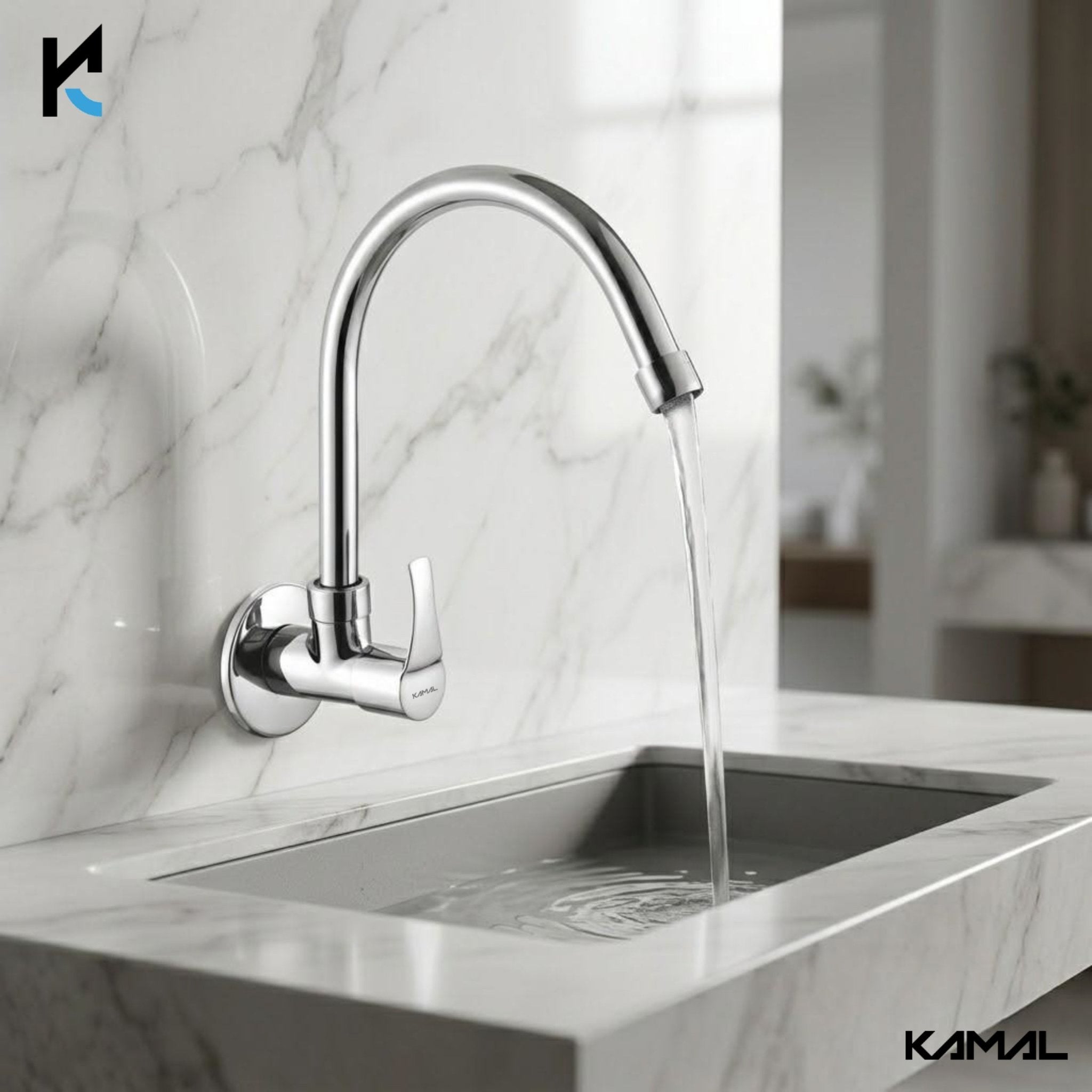 Acura Sink Tap (Full Brass) - by Kamal - Acura - Kamal Bathware