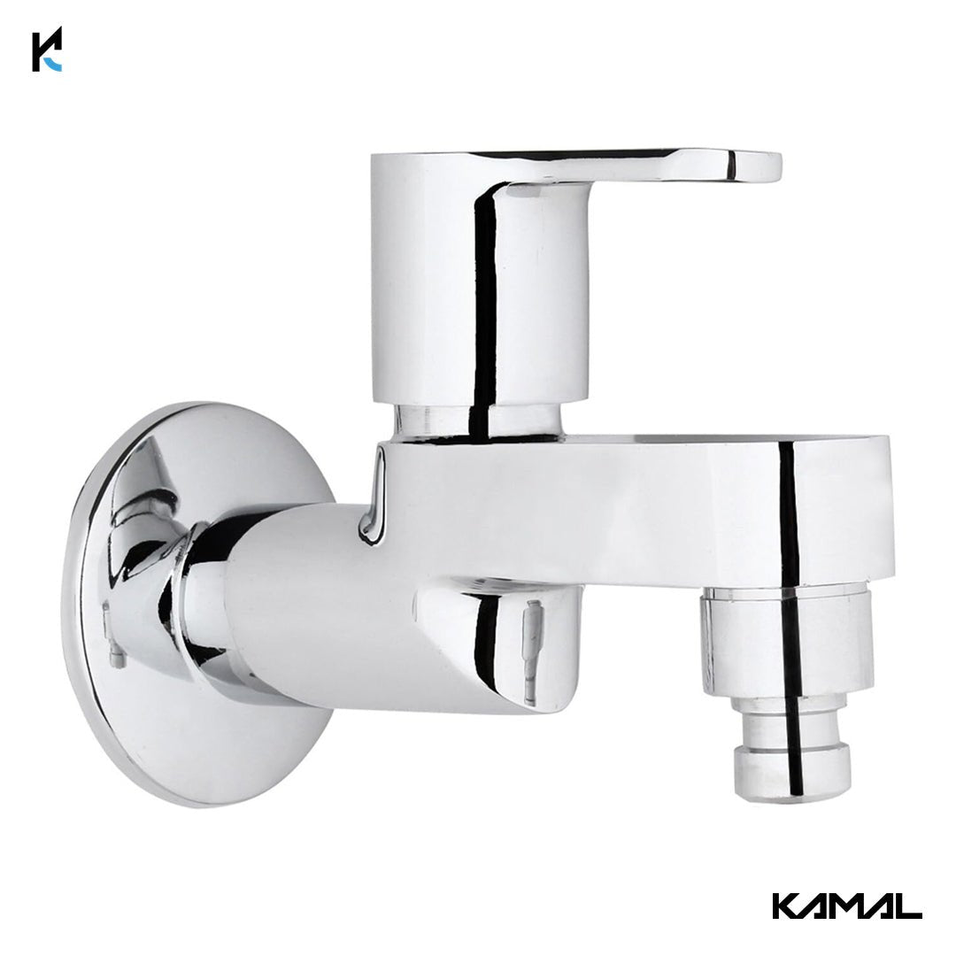 Admire Washing Machine Bib Tap with Wall Flange (Full Brass) - by Kamal - Kamal Bathware
