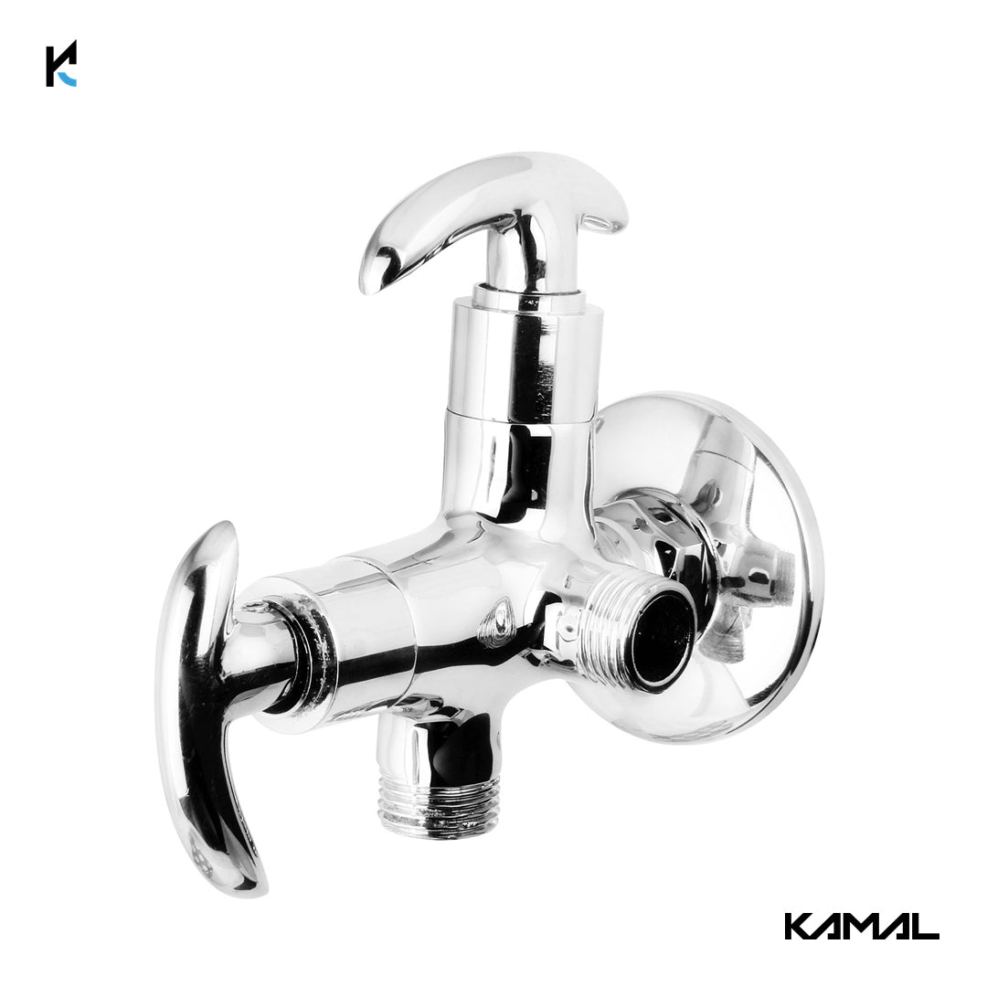 Alto Two in One Angle Cock (Full Brass) - by Kamal - Alto - Kamal Bathware