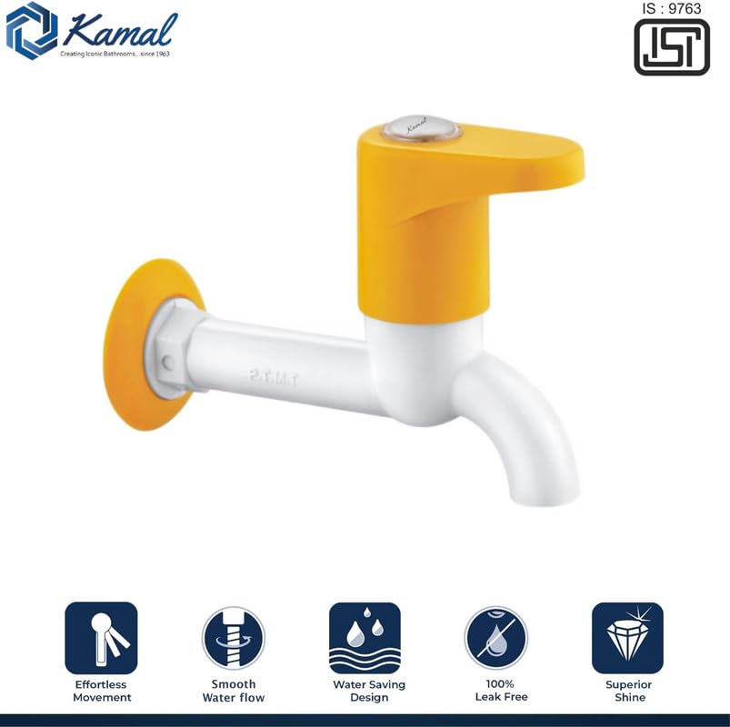 Amarillo Long Body Bib Tap (PTMT Plastic) - by Kamal - Amarillo - Kamal Bathware
