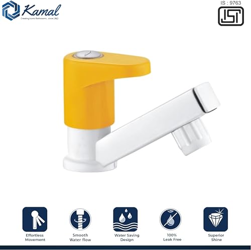 Amarillo Pillar Tap Amarillo (PTMT Plastic) - by Kamal - Kamal Bathware