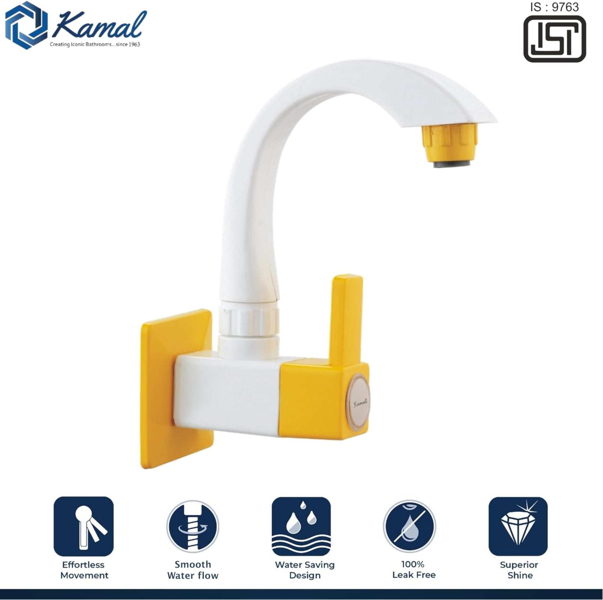 Arezzo Sink Tap (Full Brass) - by Kamal - Kamal Bathware