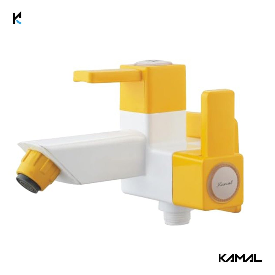 Arezzo Two Way Bib Tap (PTMT Plastic) - by Kamal - Kamal Bathware