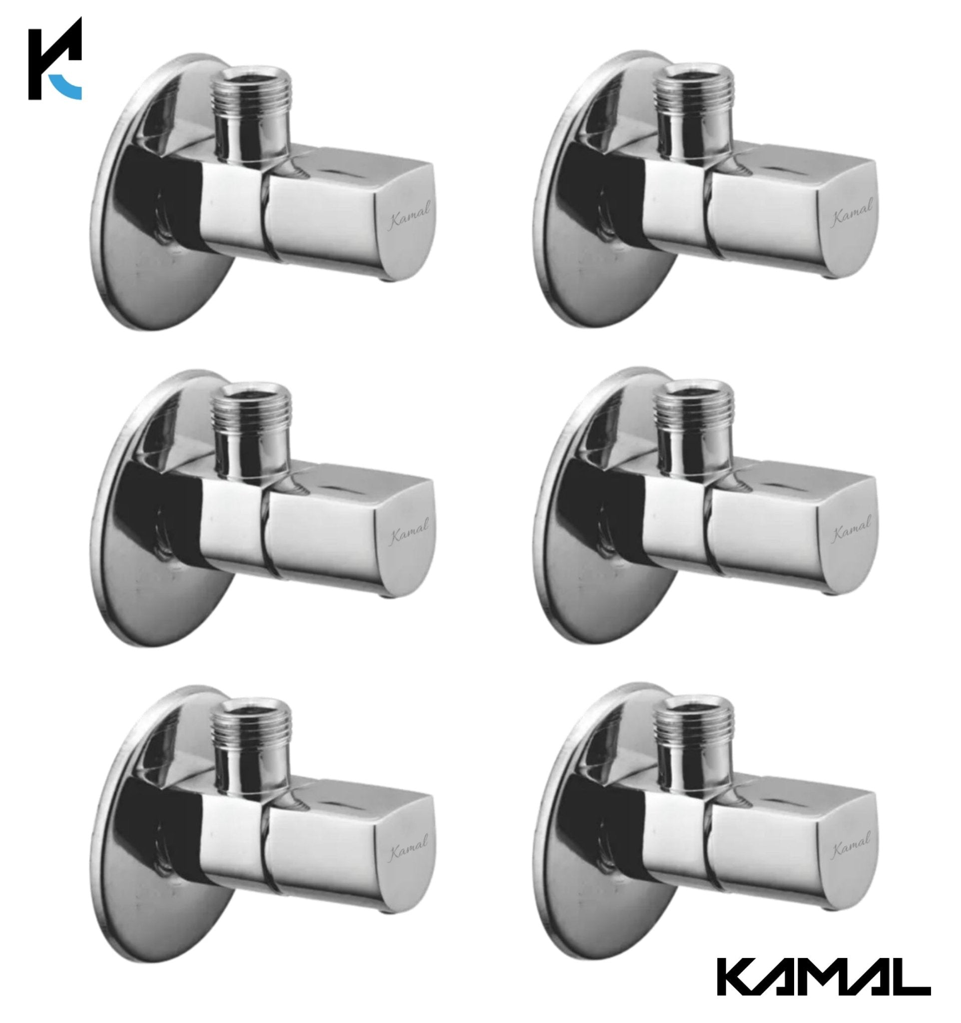Aria Full Brass Angle Tap (Full Brass) - by Kamal - Aria - Kamal Bathware