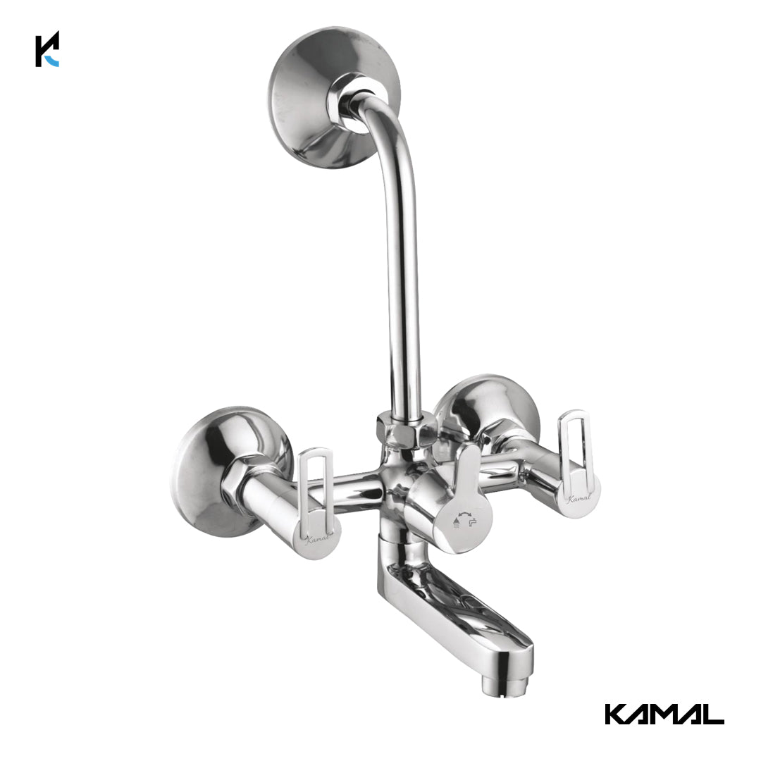 Astra Wall Mixer with L Bend Pipe Admire Spout (Full Brass) - by Kamal - Astra - Kamal Bathware