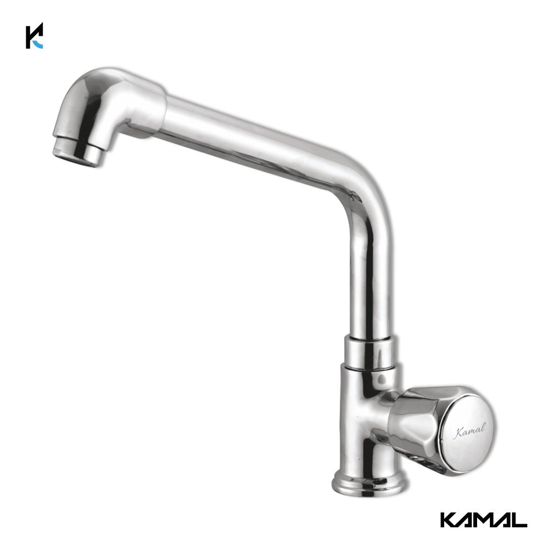 Contessa Neo Swan Neck Elbow Spout (Full Brass) - by Kamal - Contessa Neo - Kamal Bathware