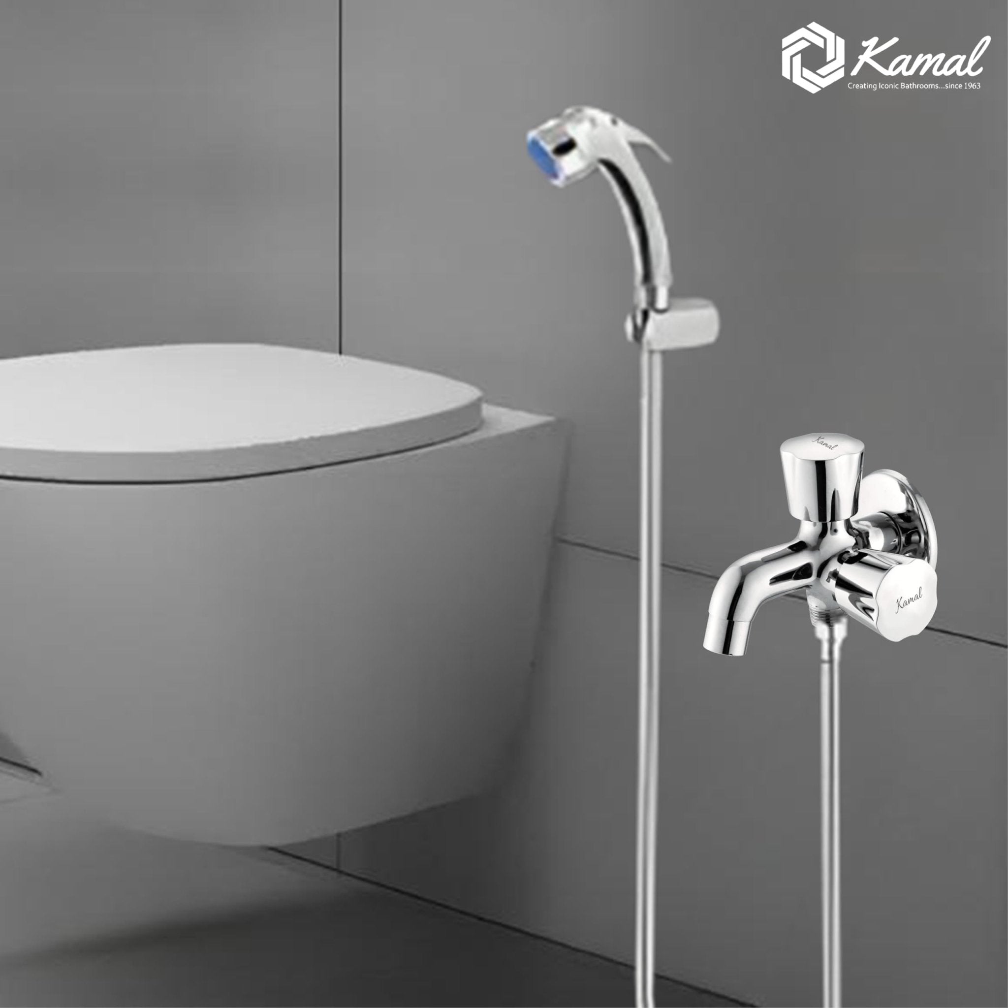 Contessa Neo Two Way Bib Tap (Full Brass) - by kamal - Contessa Neo - Kamal Bathware