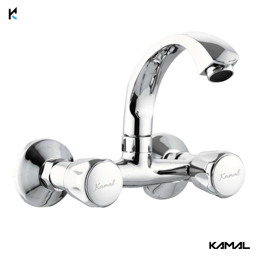 Contessa Prime Sink Mixer (Full Brass) - by Kamal - Contessa Prime - Kamal Bathware