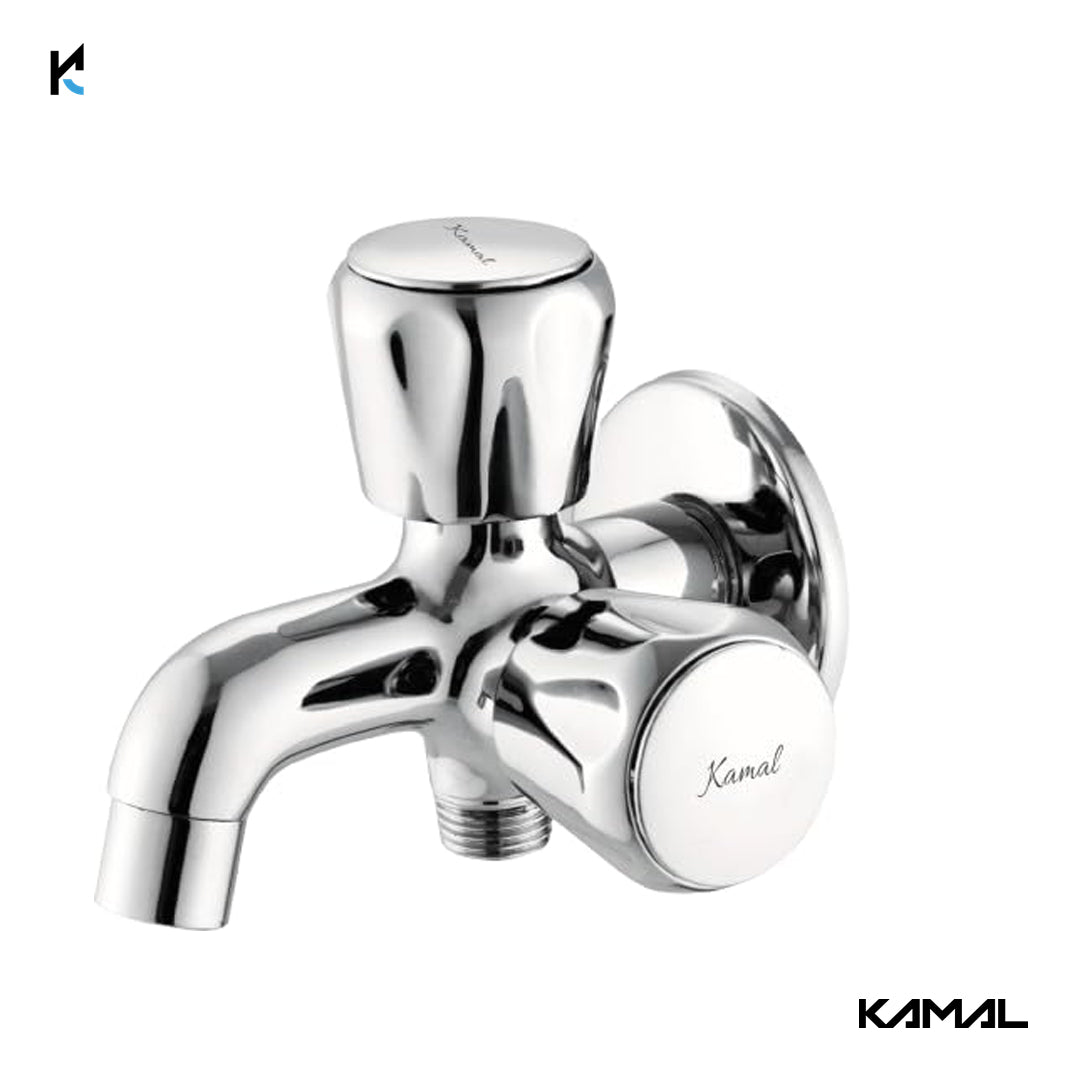 Contessa Prime Two Way Bib Tap (Full Brass) - by Kamal - Kamal Bathware
