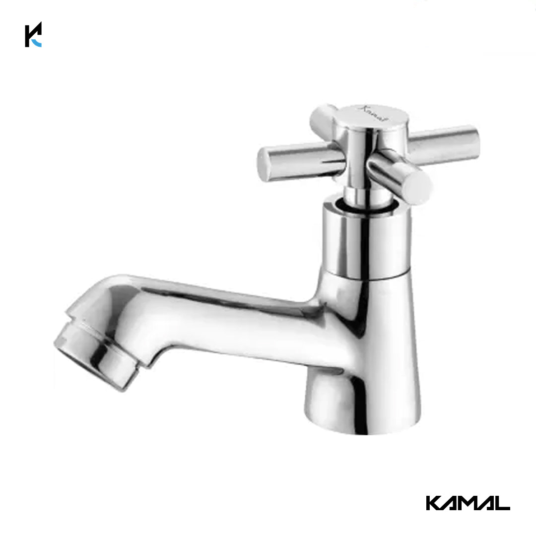 Cross Pillar Tap (Full Brass) - by Kamal - Cross - Kamal Bathware