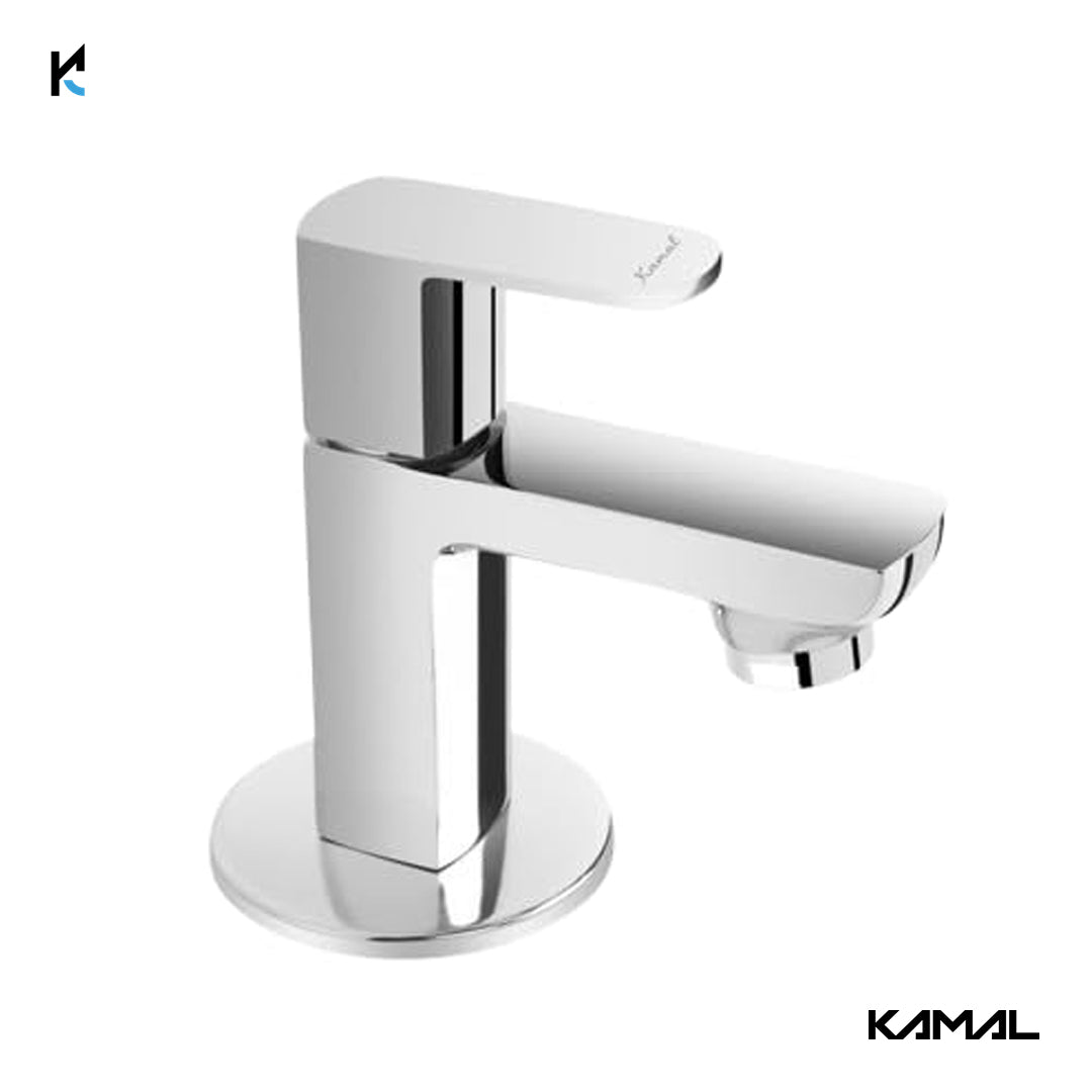 Cubix Prime Full Brass Pillar Tap (Full Brass) - by Kamal - Kamal Bathware
