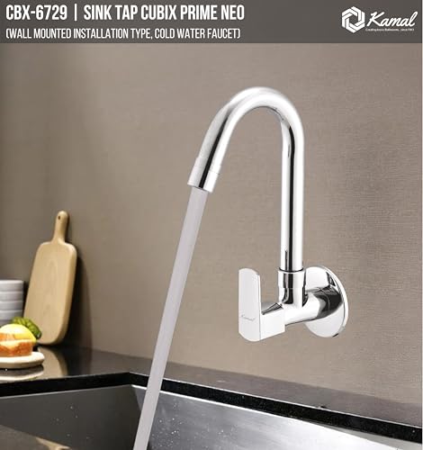 Cubix Prime Neo Sink Tap (Full Brass) - by Kamal - Cubix Prime - Kamal Bathware
