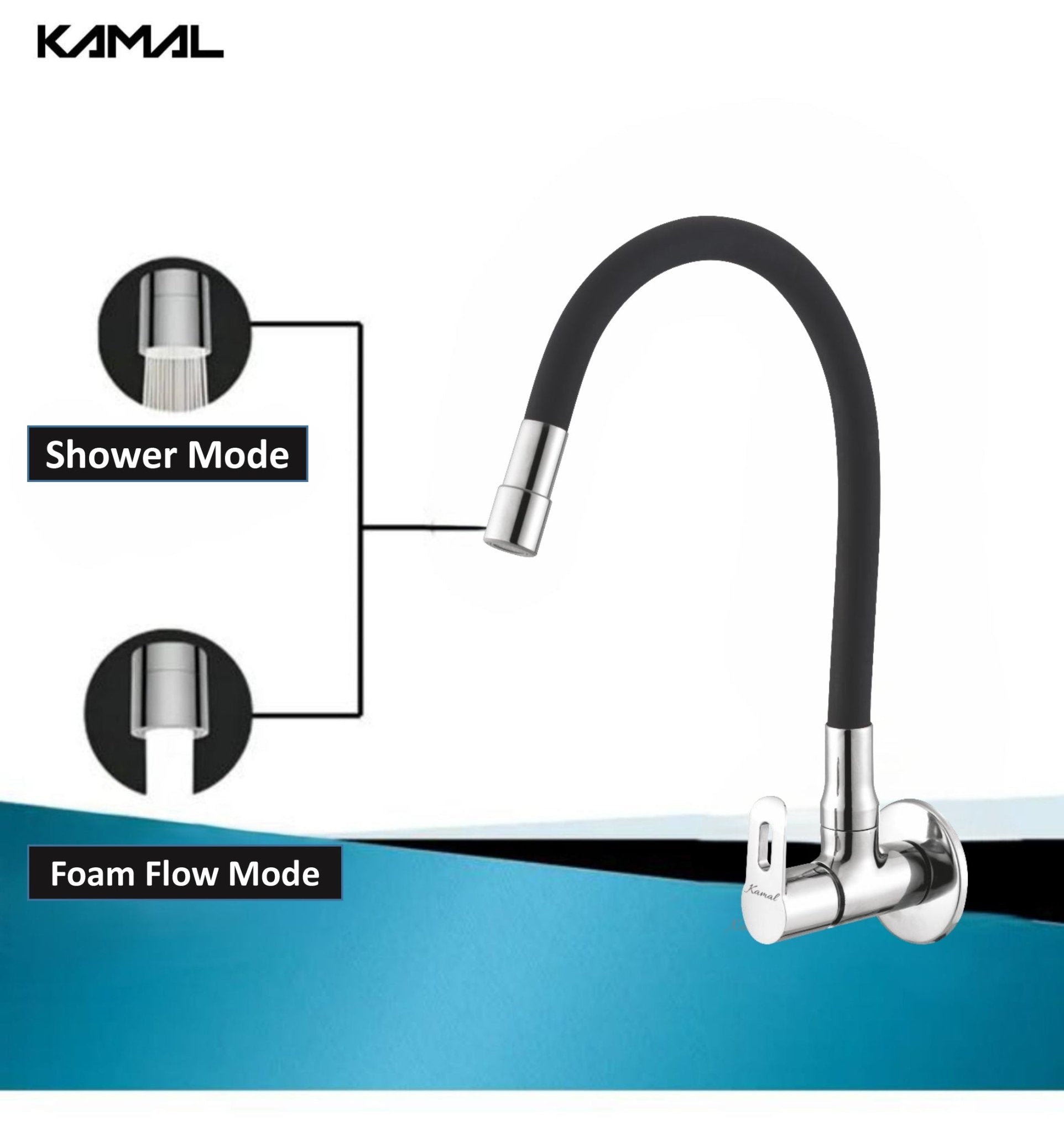 Curve Dual Flow Sink Tap – by Kamal - Curve - Kamal Bathware
