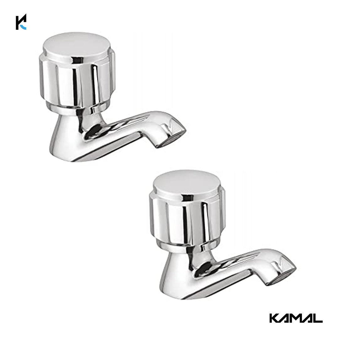 Delux Pillar Tap (Full Brass) - by Kamal - Delux - Kamal Bathware
