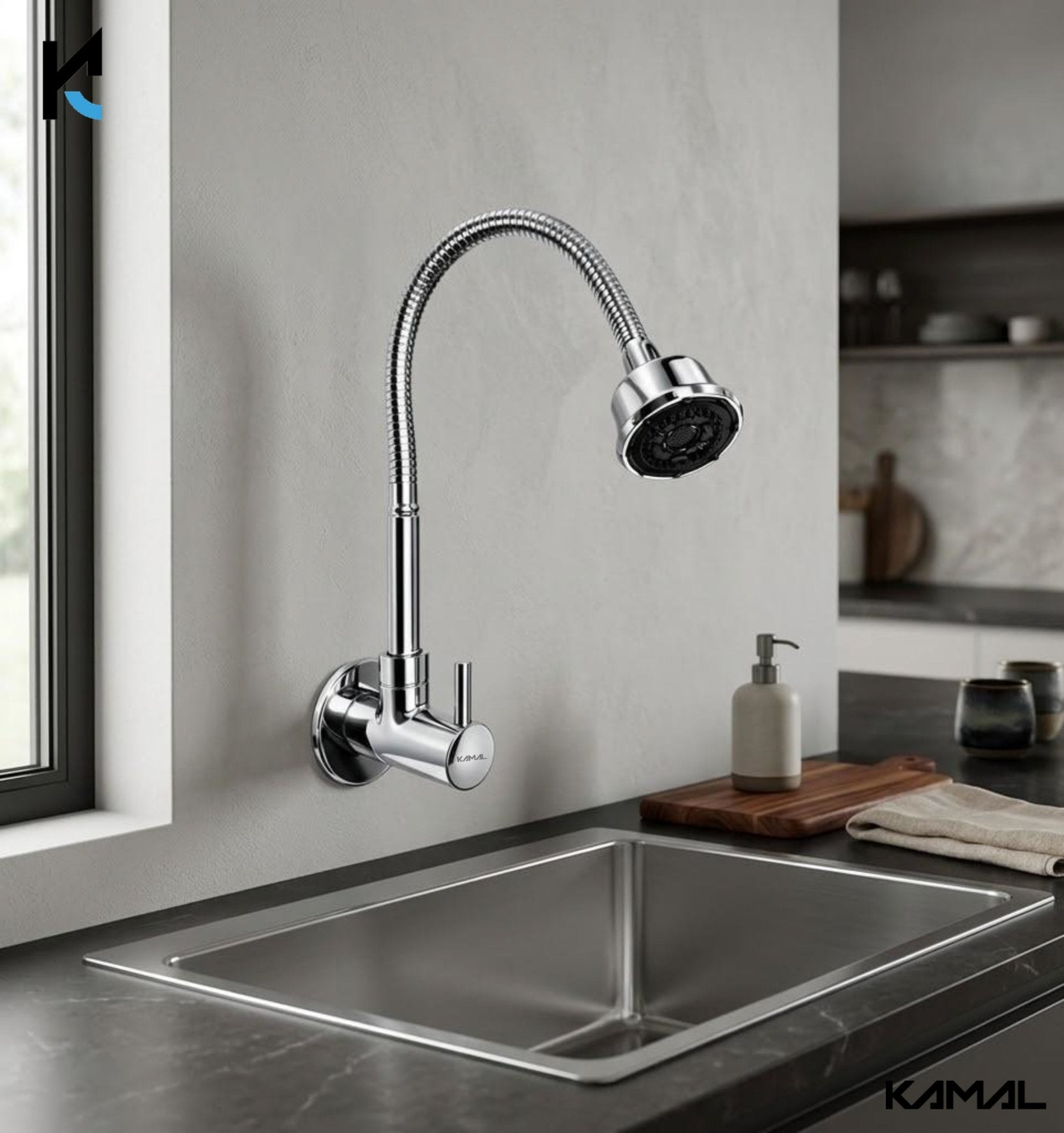 Dixy Brass Sink Spray (Brass & SS Steel) - by Kamal - Dixy - Kamal Bathware