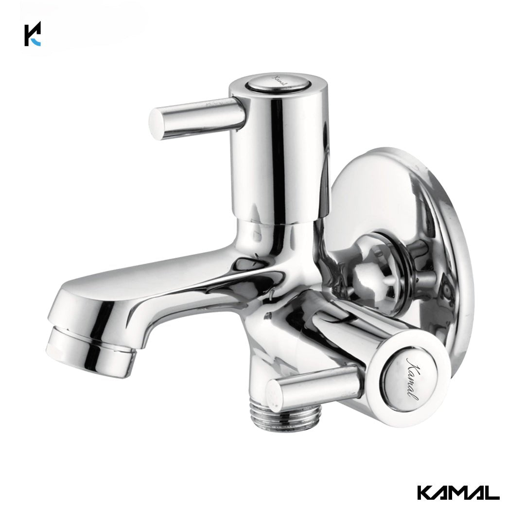 Dixy Two Way Bib Tap (Full Brass) - by Kamal - Dixy - Kamal Bathware
