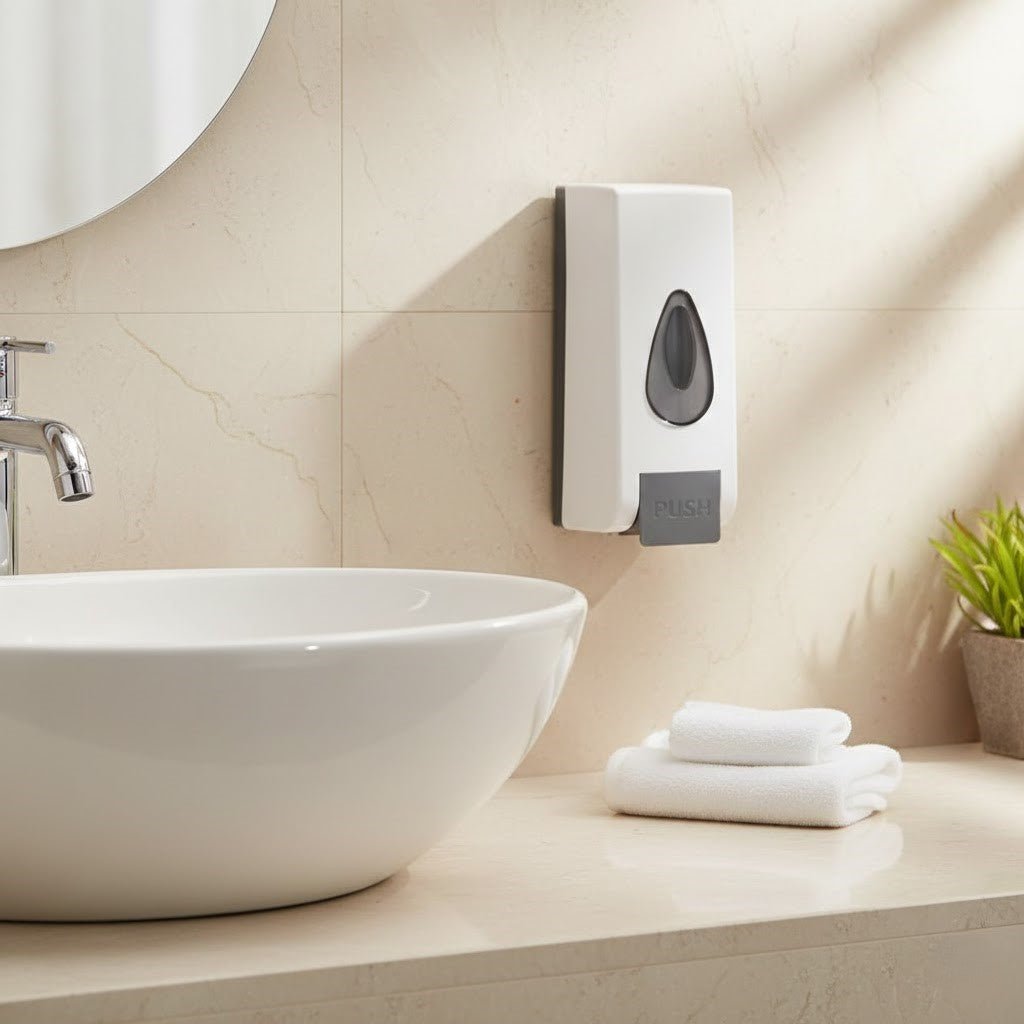 DuraFit 350 ml Soap Dispenser (White) - by Kamal - DuraFit - Kamal Bathware