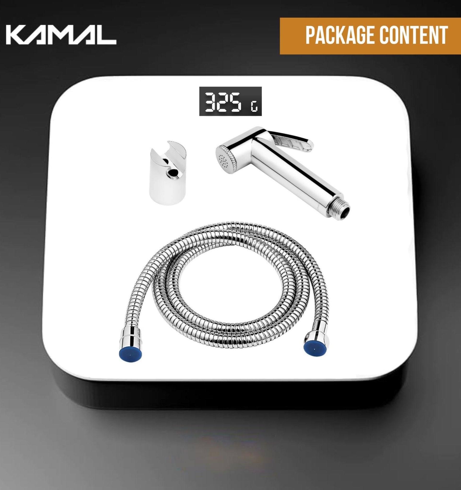 Eco ABS Health Faucet with SS 304 Grade, 1.25 Meter Flexible Hose Pipe - by Kamal - Eco - Kamal Bathware