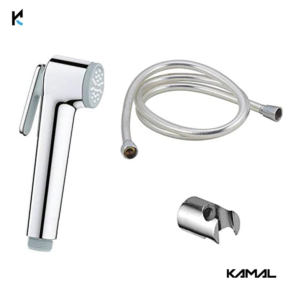 Eco Plastic Health Faucet Eco with 1.5 Mtr SS Tube & Wall Hook - by Kamal - Eco - Kamal Bathware