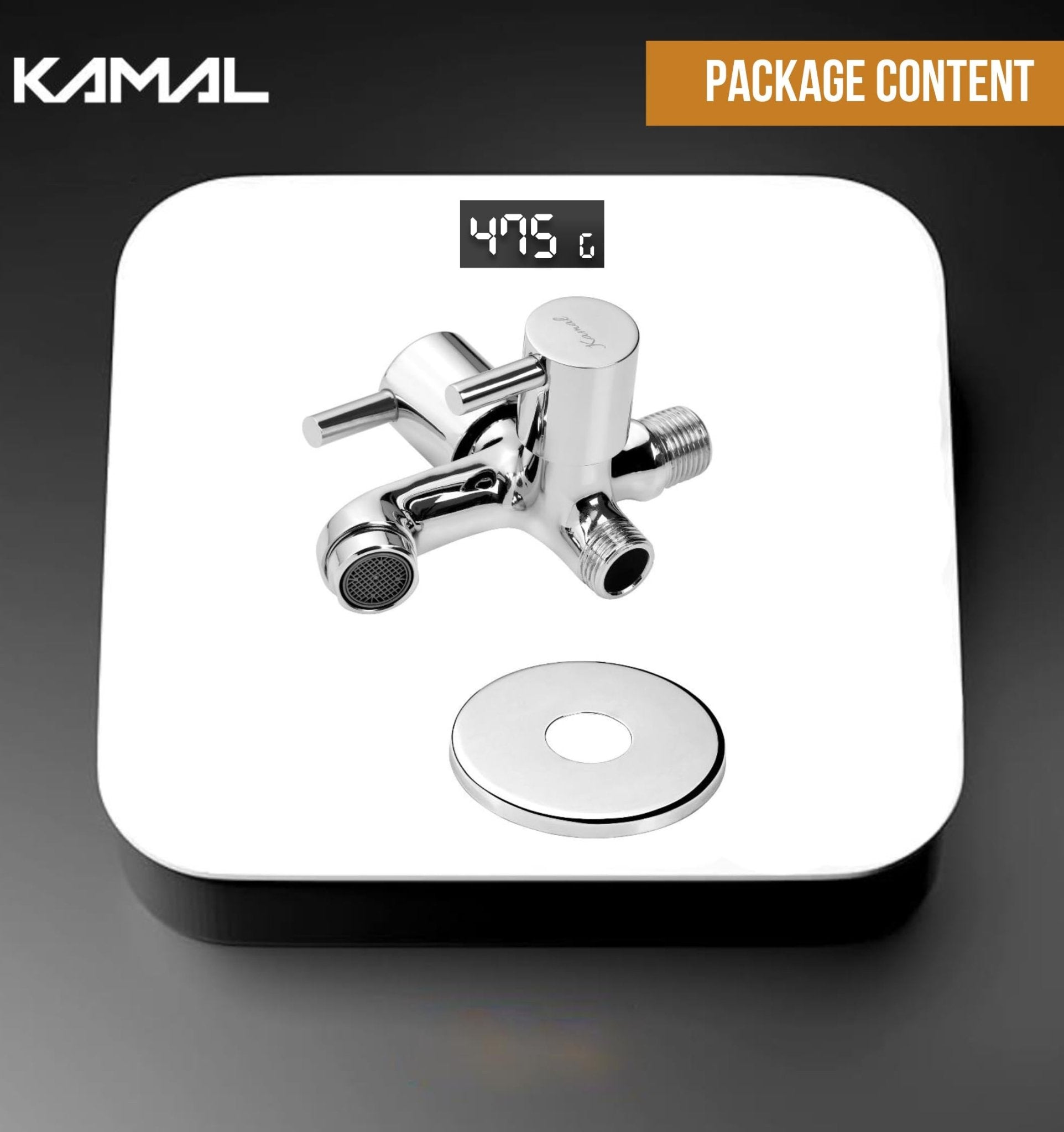 Elite Two Way Bib Tap (Full Brass) - by Kamal - Kamal Bathware