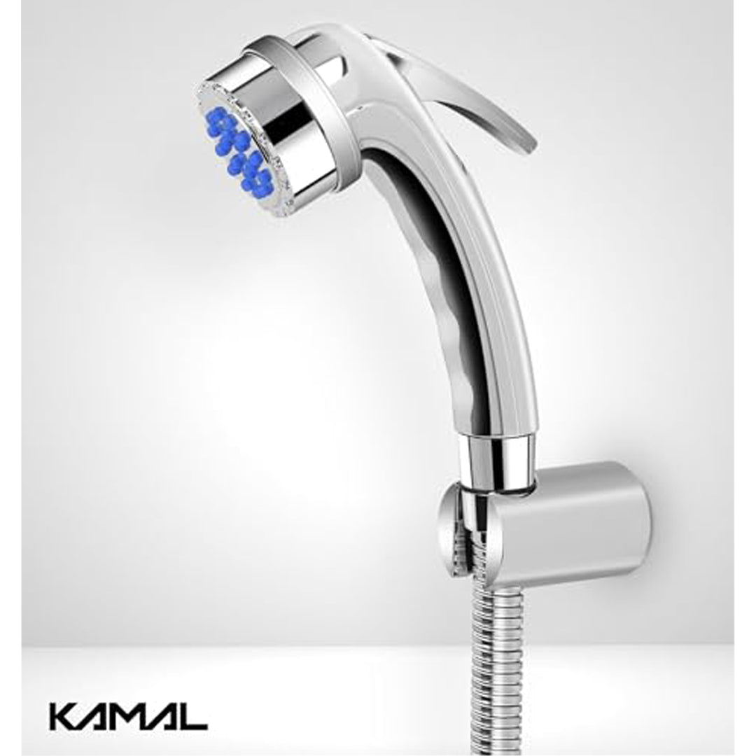 Enigma Health Faucet (ABS Gun) with SS Shower Hose & Wall Hook - by Kamal - Kamal Bathware
