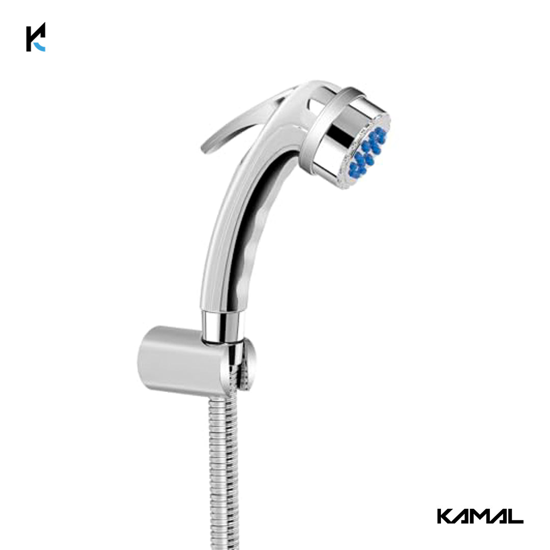 Enigma Health Faucet (ABS Gun) with SS Shower Hose & Wall Hook - by Kamal - Enigma - Kamal Bathware