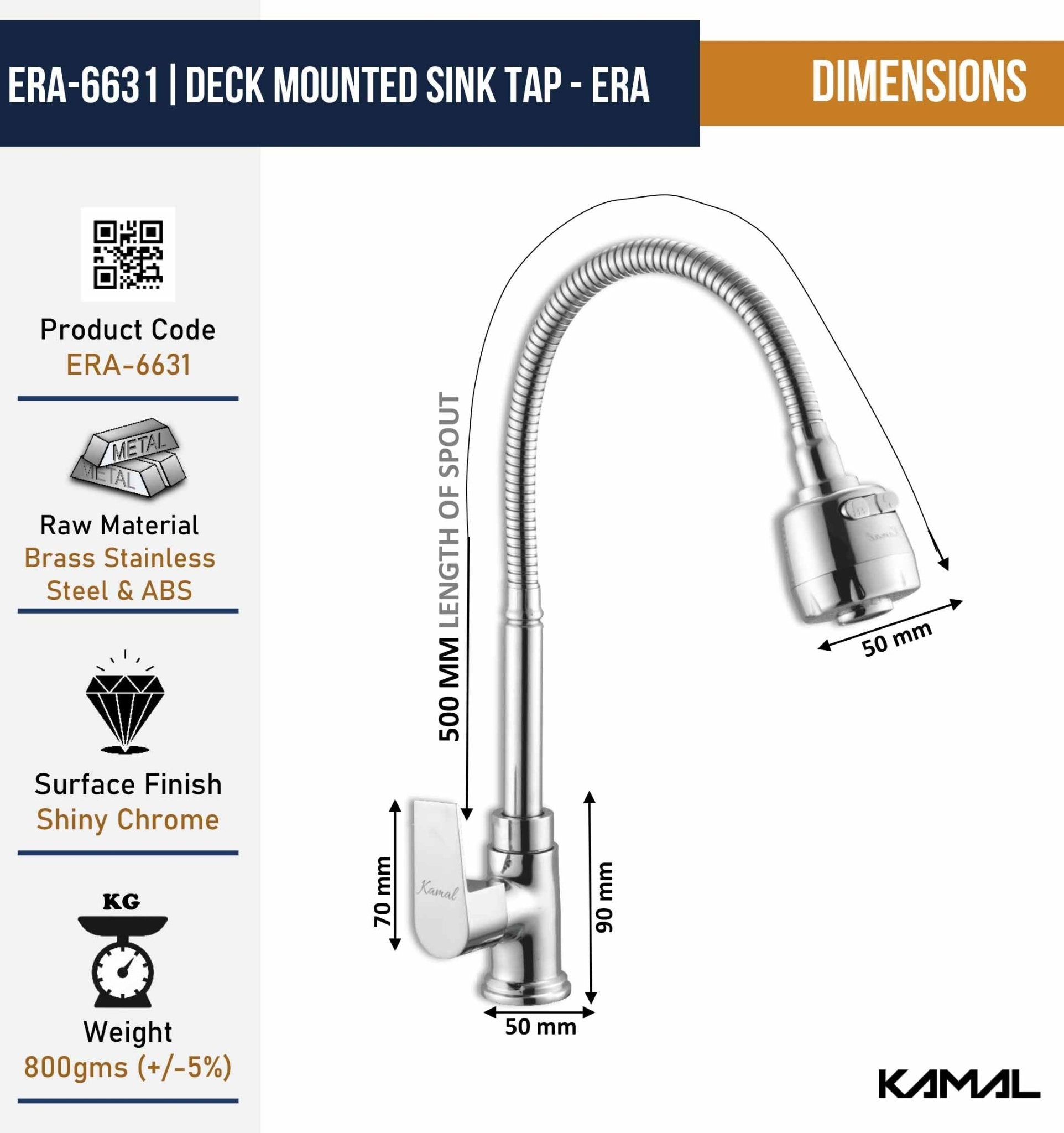 Era Dual Flow Heavy Body Sink Tap – by Kamal - Era - Kamal Bathware