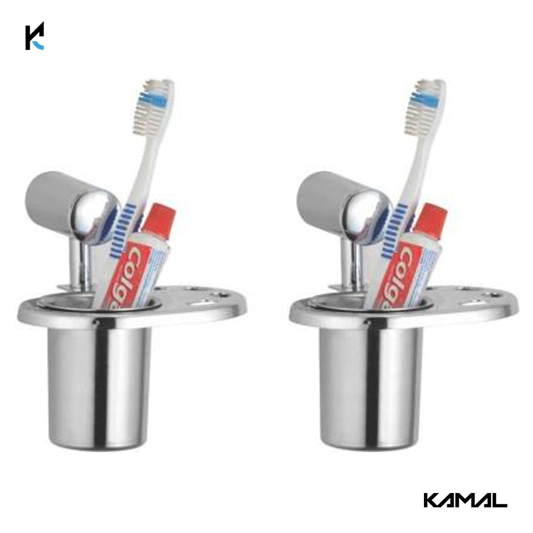 Esteem Stainless Steel Tumbler Holder - by Kamal - Esteem - Kamal Bathware