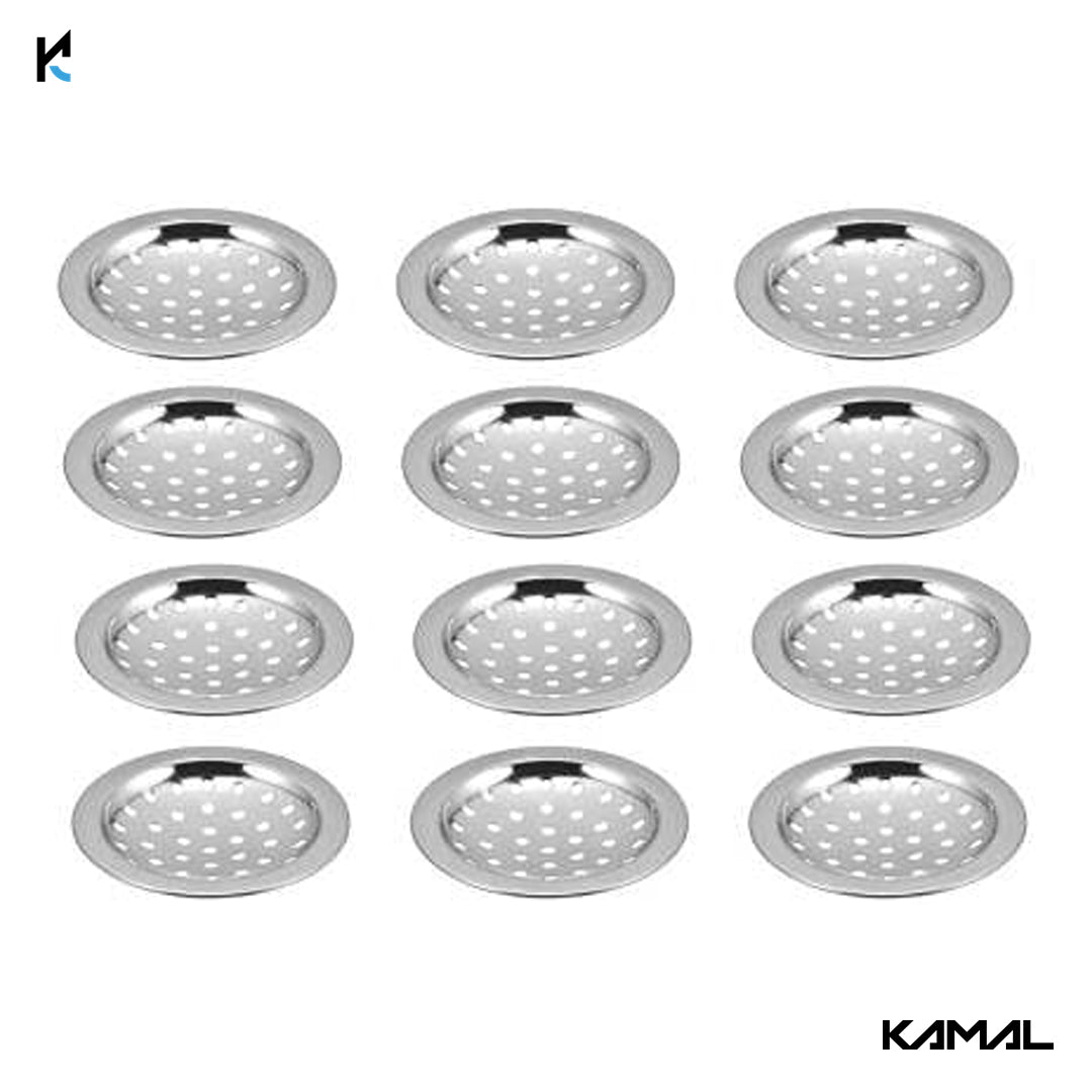Floor Drain strainer Round Trap Without Hole (Set Of 12) - by Kamal - Drainer - Kamal Bathware