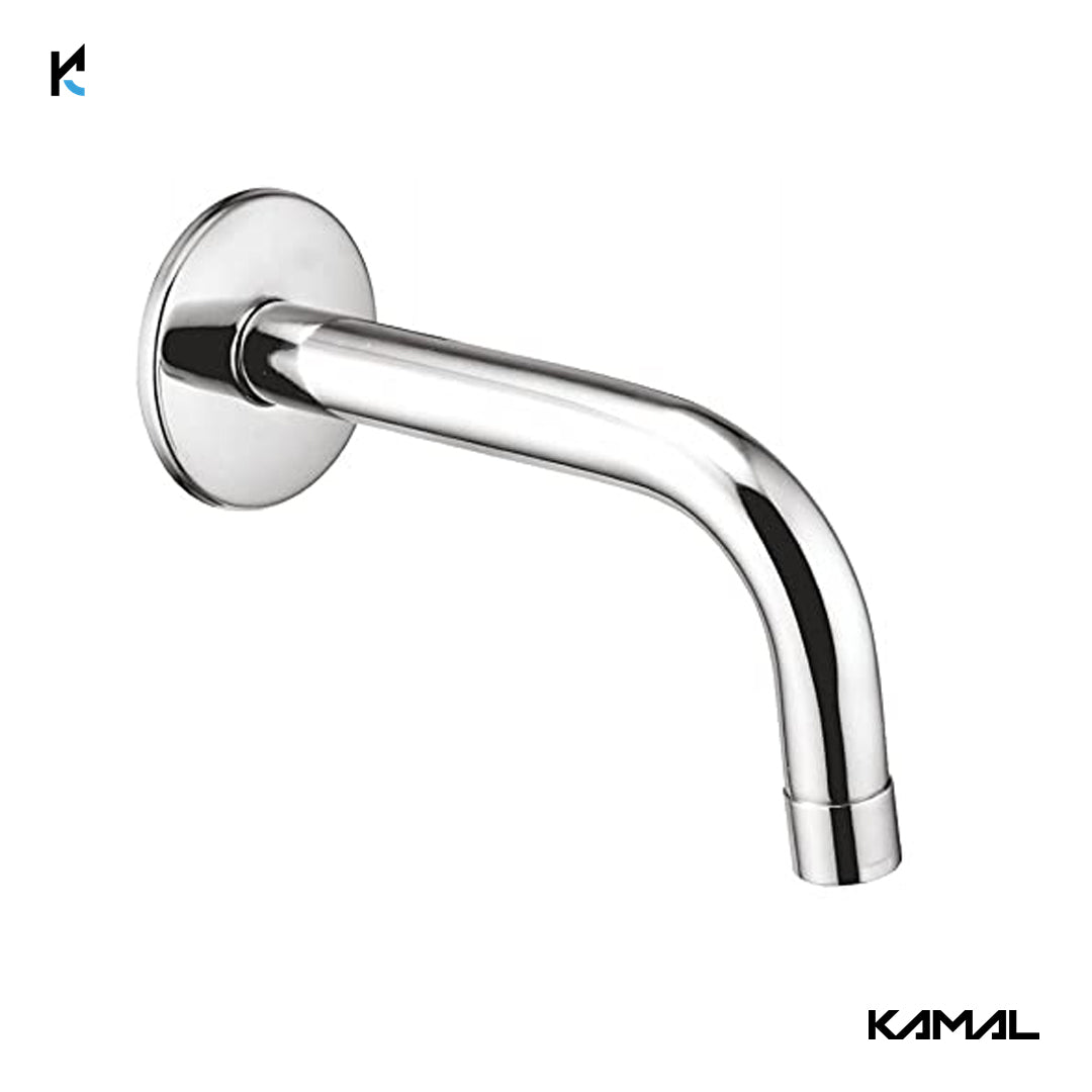 Flora Bath Spout with Wall Flange (Full Brass) - by Kamal - Kamal Bathware