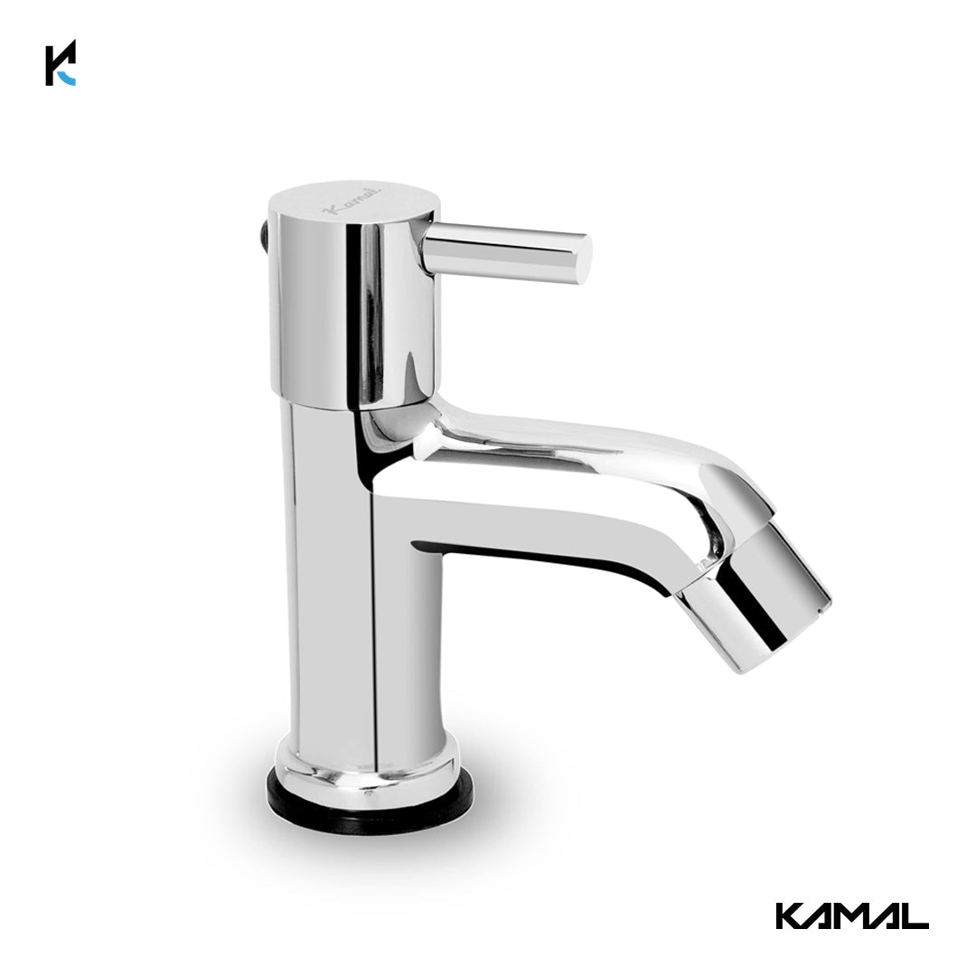 FLT Full Brass Basin Pillar Tap (Full Brass) - by Kamal - Kamal Bathware
