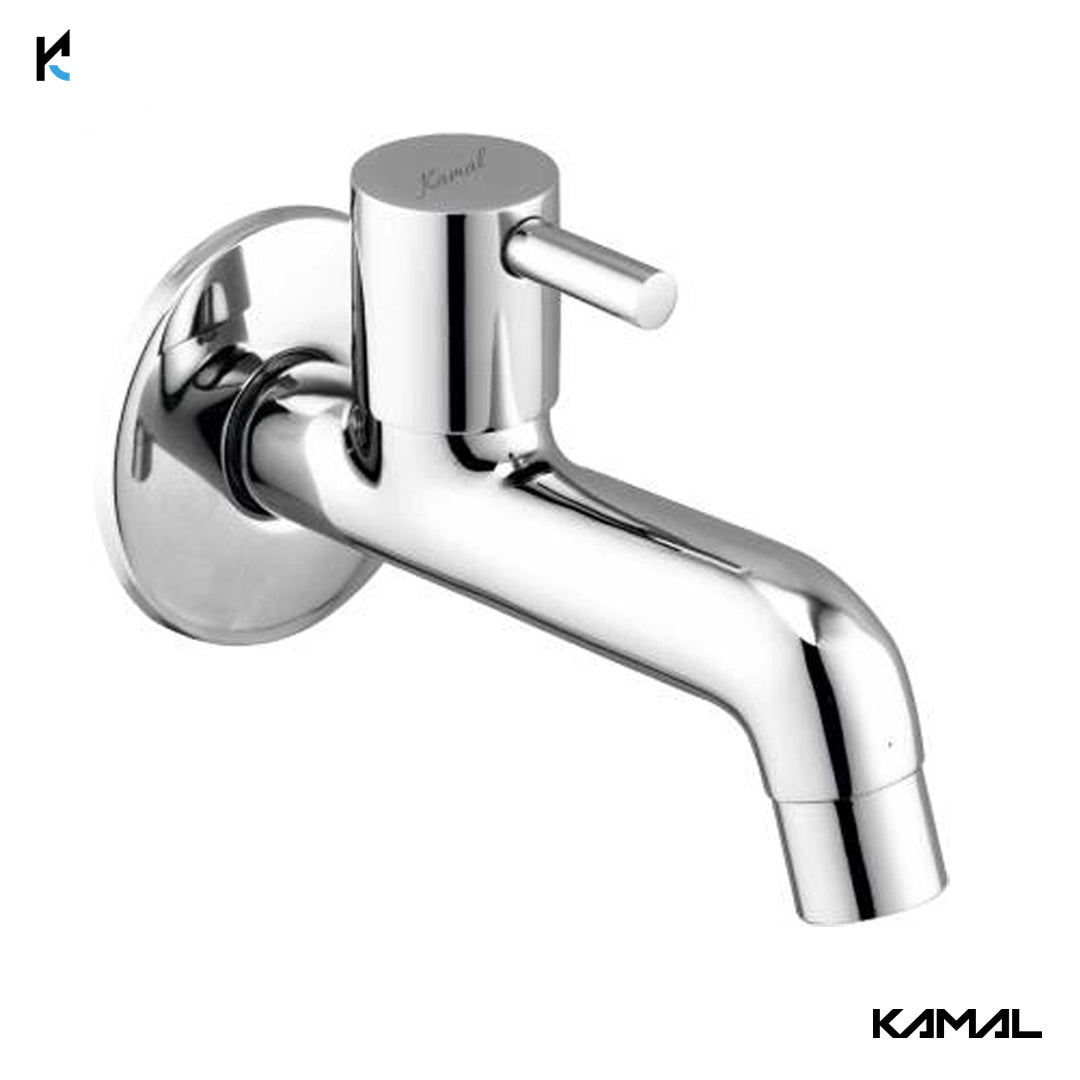 FLT Full Brass Long Body Bib Tap (Full Brass) - by Kamal - Kamal Bathware